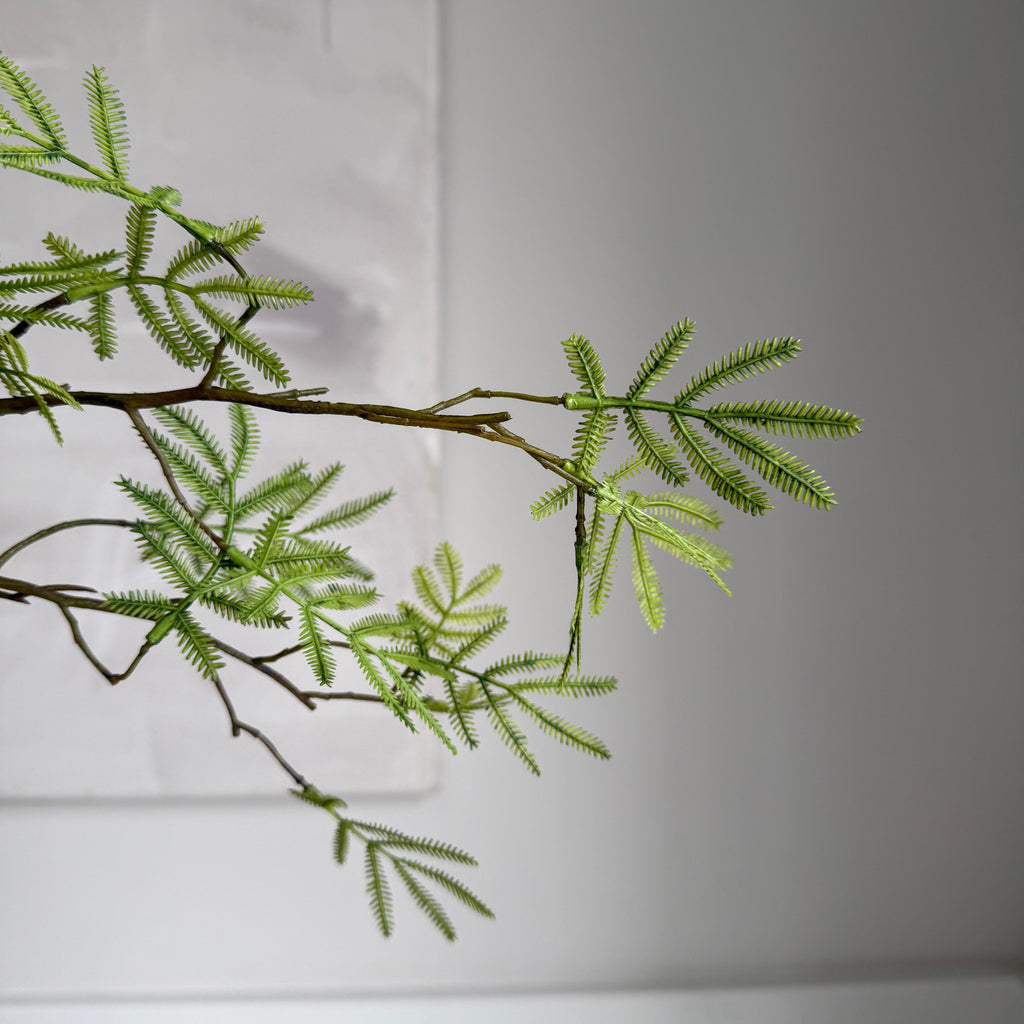 Faux mimosa bush green 110cm