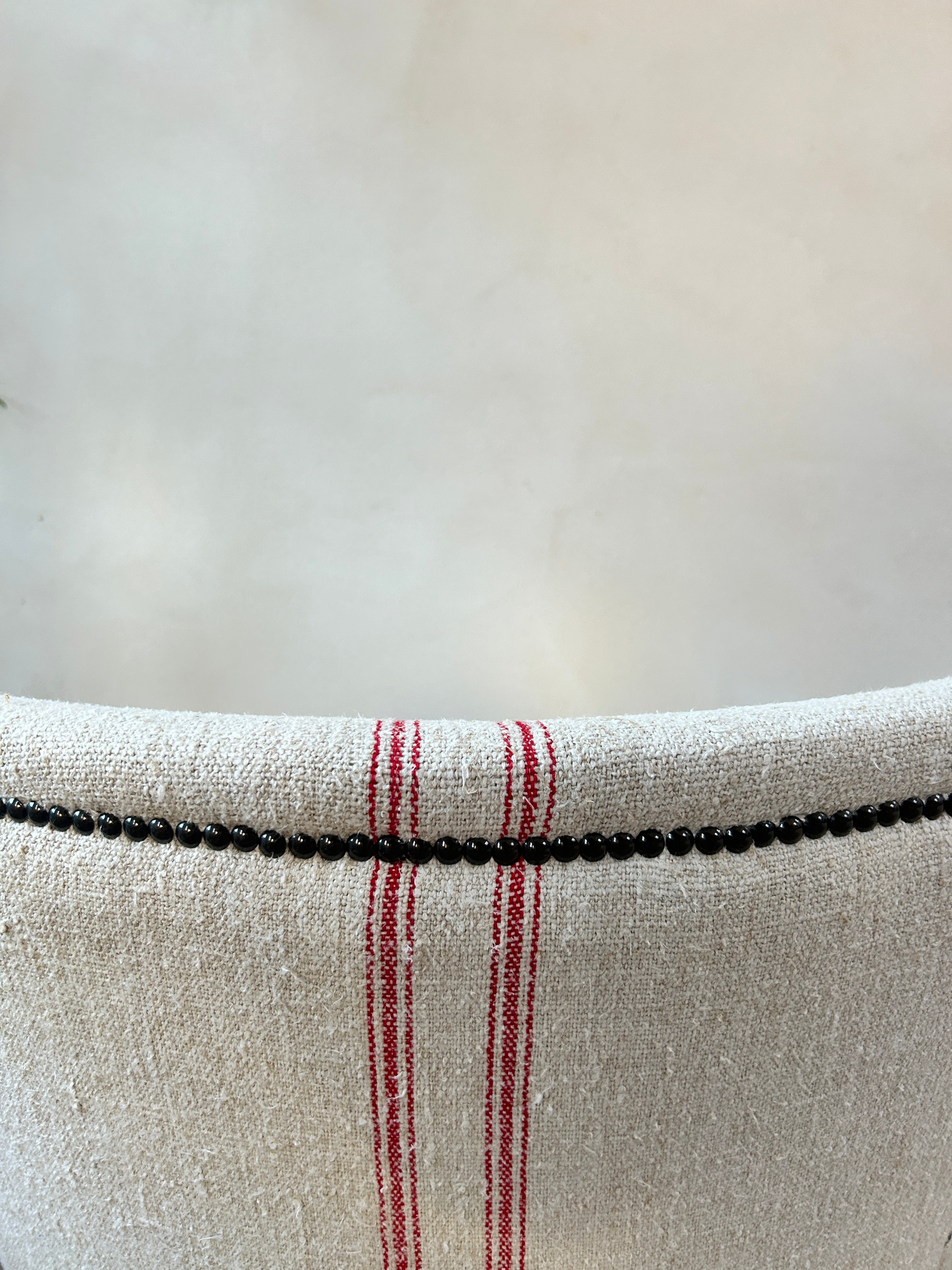 French Grain Sack Linen Armchair No:3
