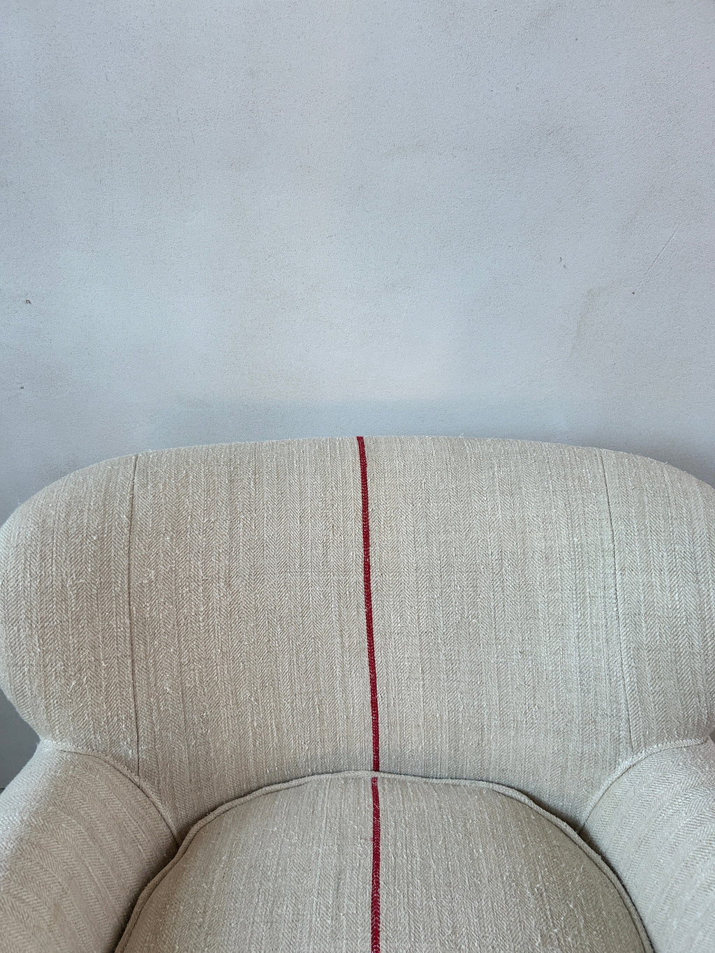French Grain Sack Linen Armchair No: 6