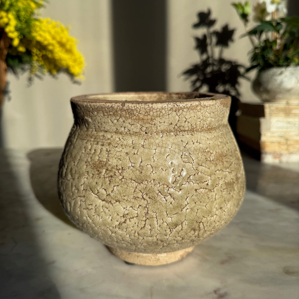 Green Crackle Glaze Pot | Vivian
