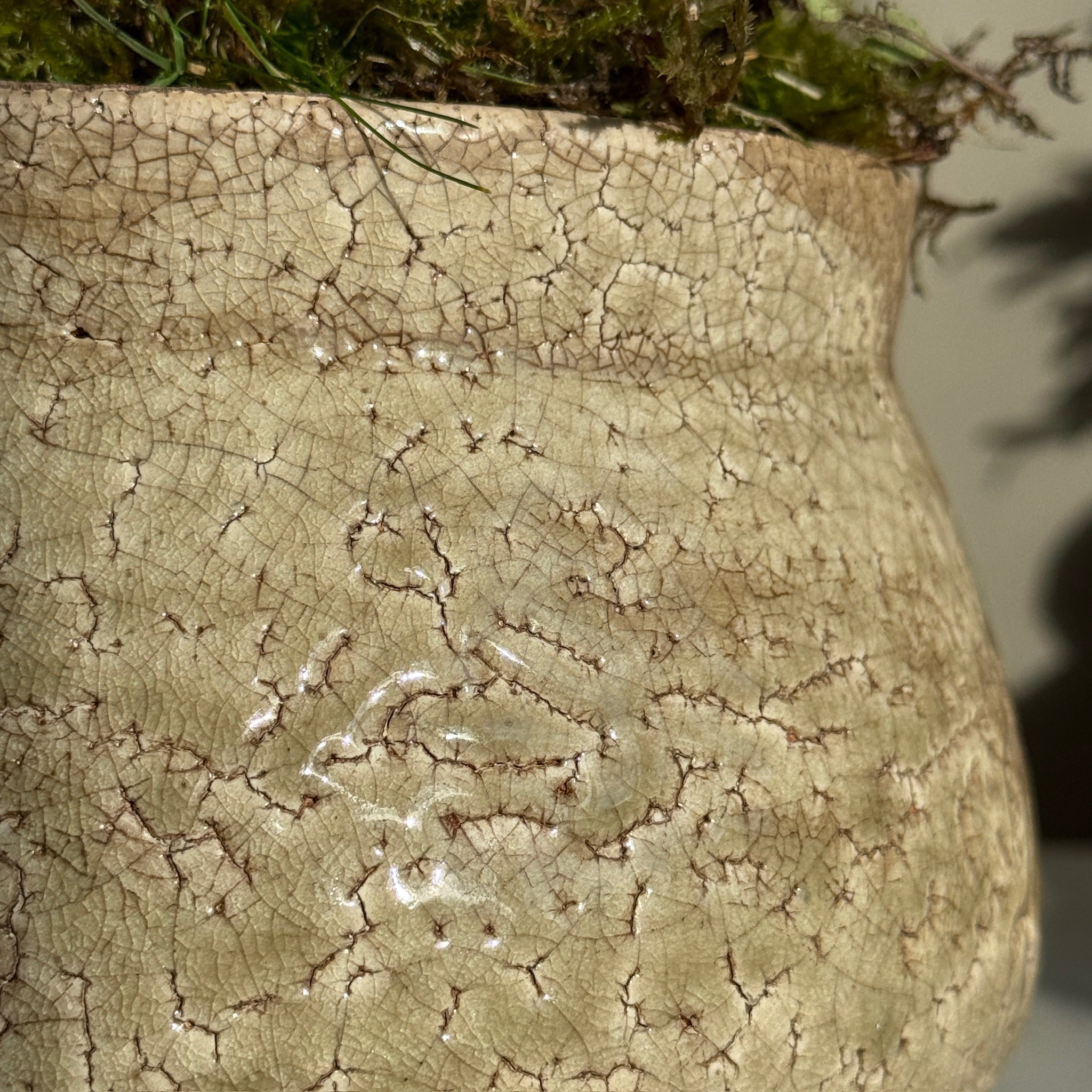 Green Crackle Glaze Pot | Vivian