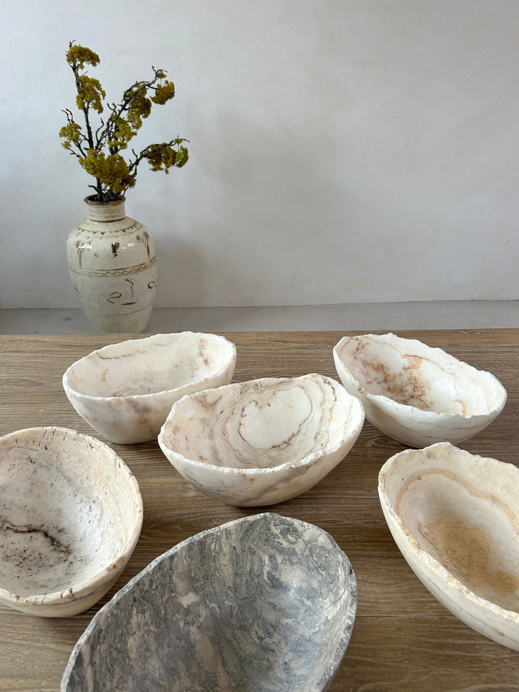Hand Carved Marble Decorative Bowls Small