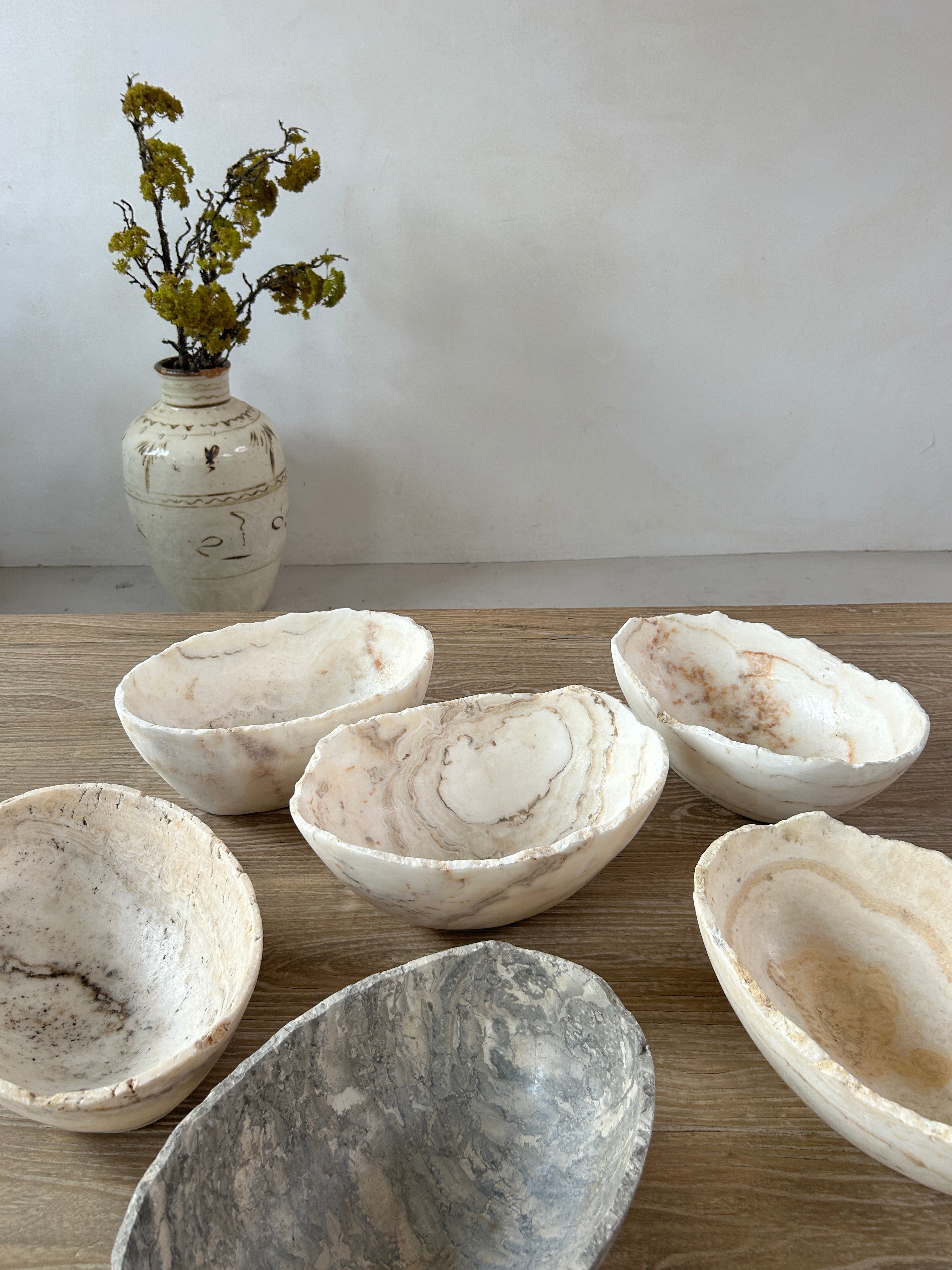 Hand Carved Marble Decorative Bowls Small