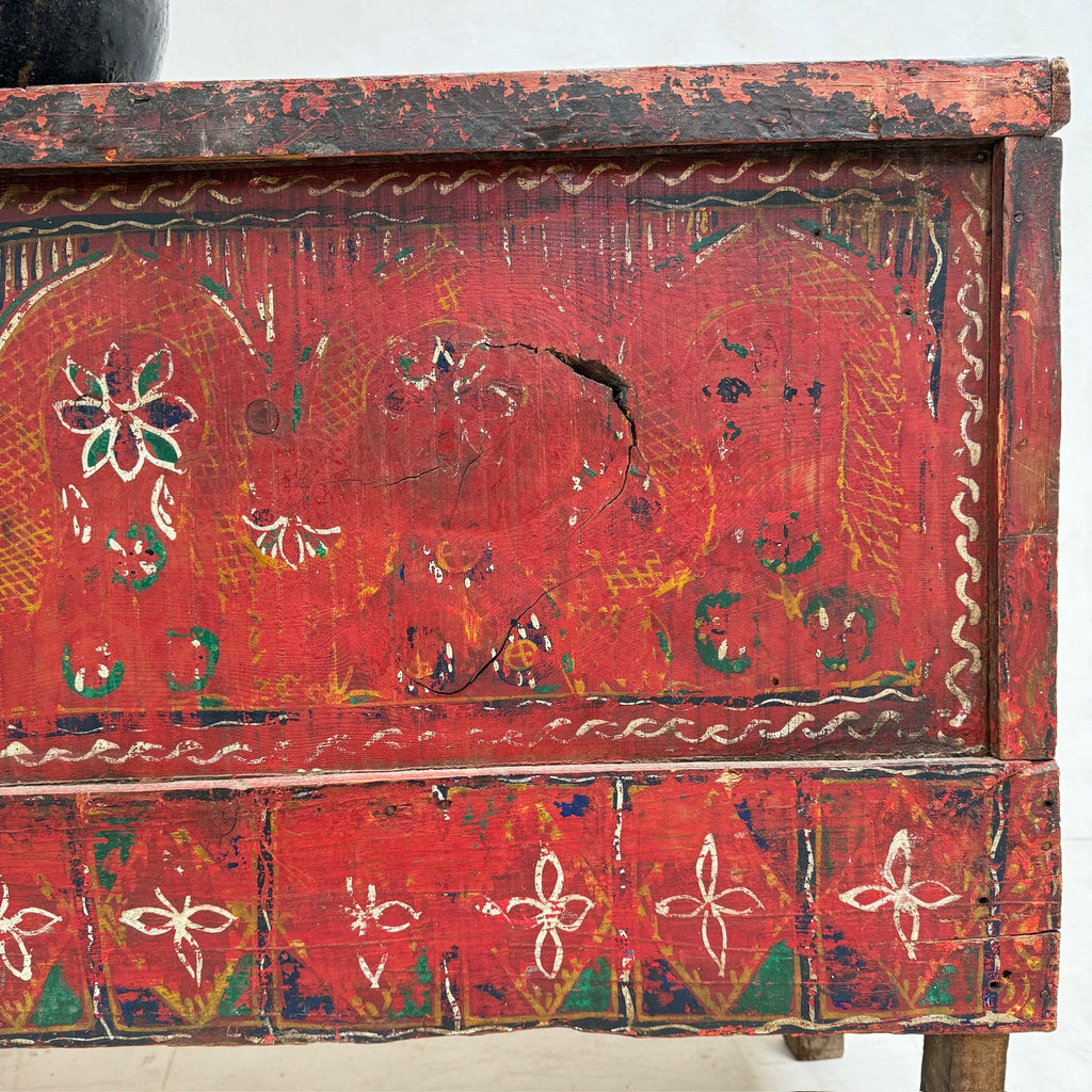Hand-Painted Antique Marriage Chest | Zandi