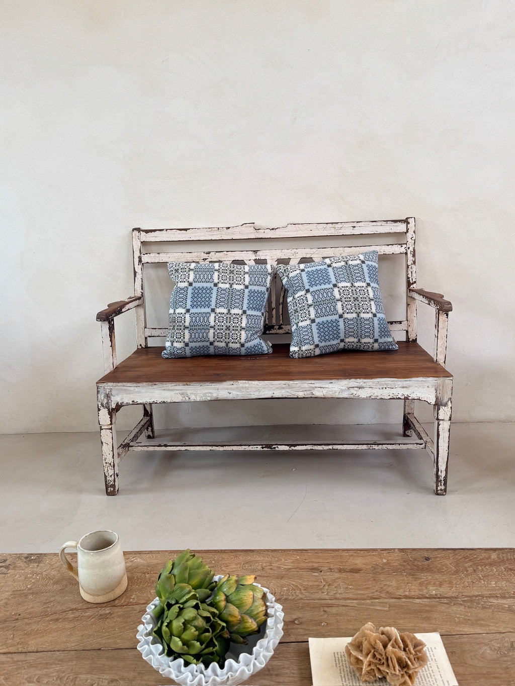 Vintage rustic wooden bench | Jessica