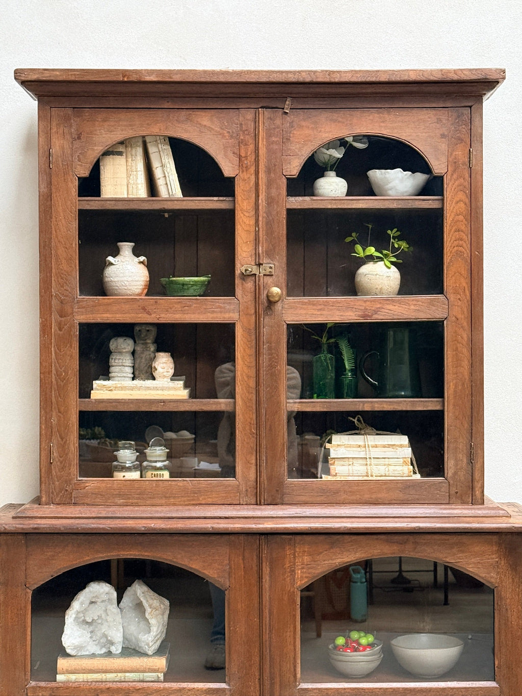 Antique Glazed Wooden Display Cabinet | Charles