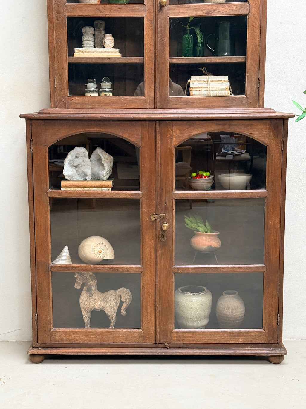 Antique Glazed Wooden Display Cabinet | Charles