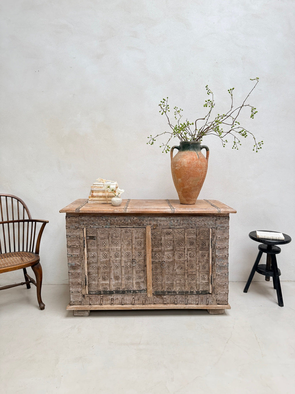 Antique Indian Damchiya Cabinet Sideboard | Pitara