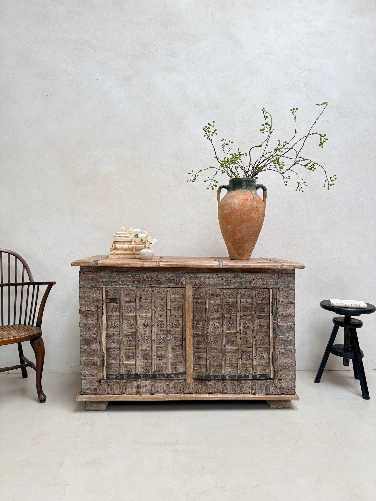 Antique Indian Damchiya Cabinet Sideboard | Pitara