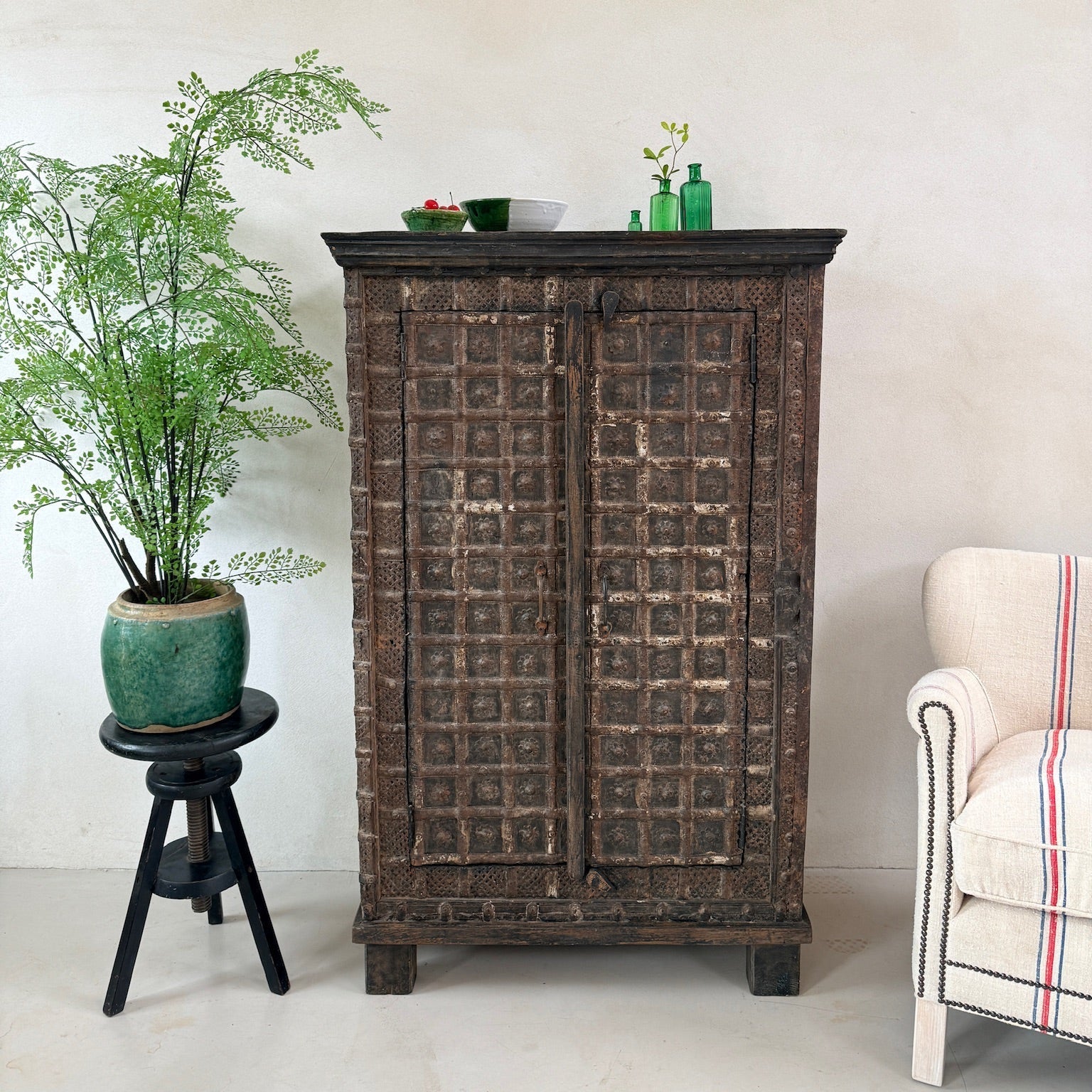 Antique Indian Dowry Chest Cupboard | Jardin