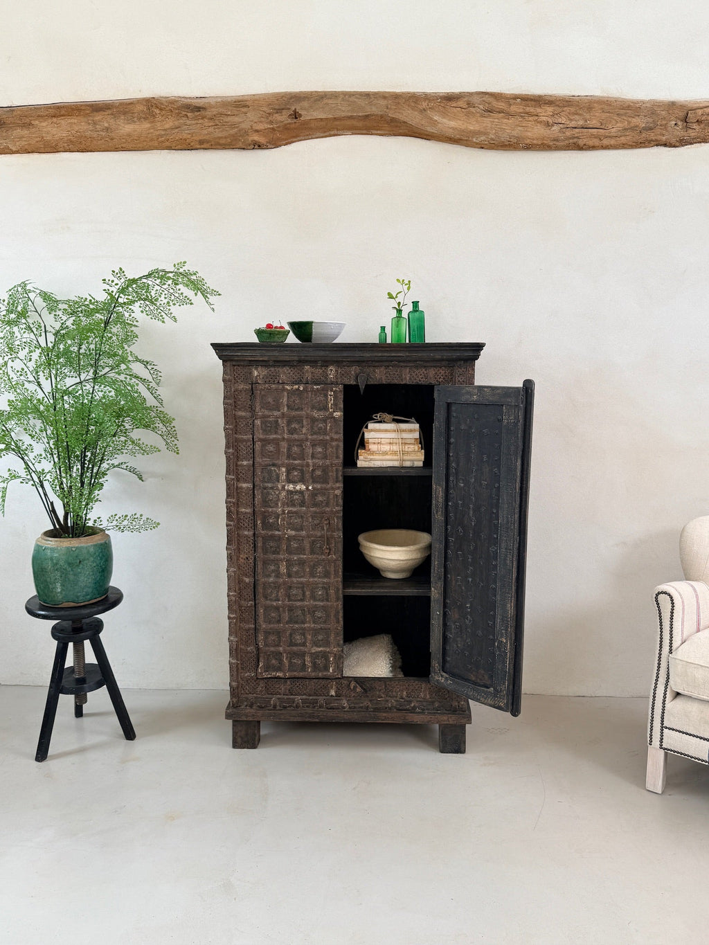 Antique Indian Dowry Chest Cupboard | Jardin