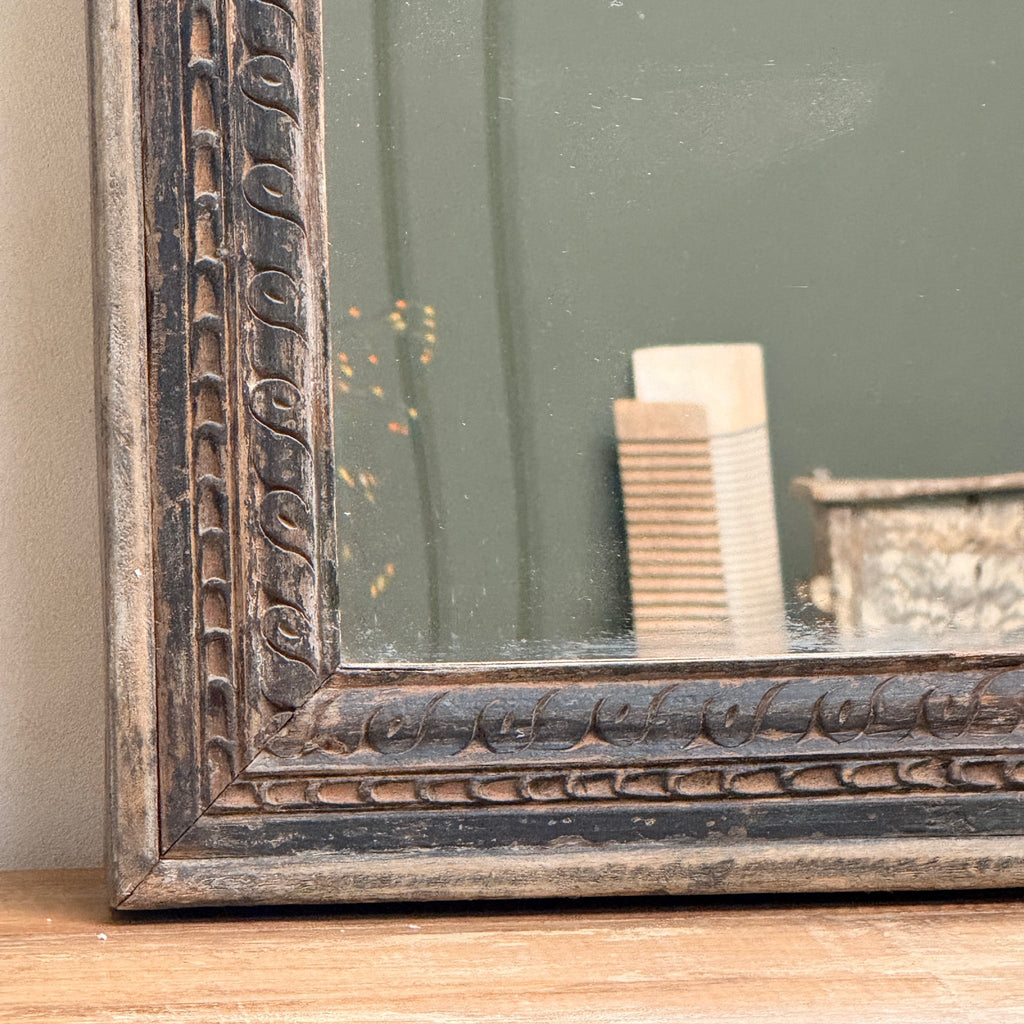 Antique Hand-Carved Wooden Wall Mirror | Ada