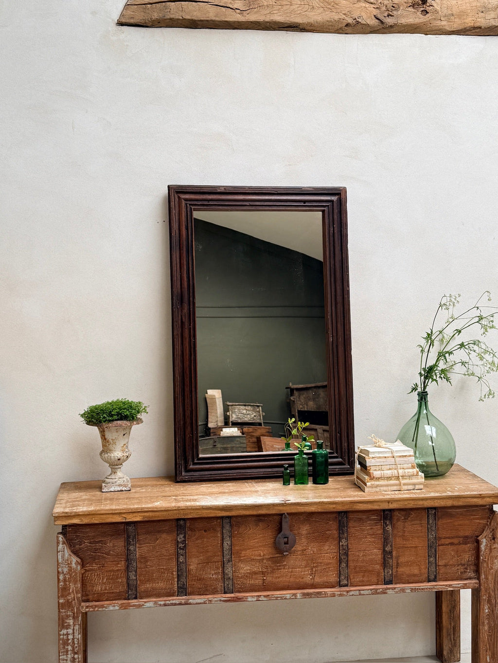 Antique Wooden Mirror with Original Dark Frame | Anki