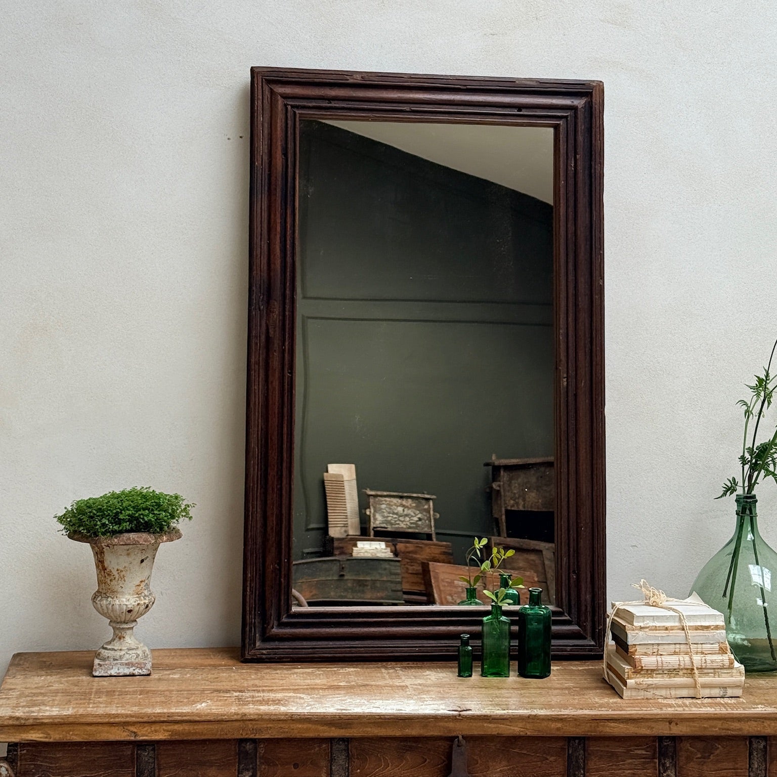 Antique Wooden Mirror with Original Dark Frame | Anki