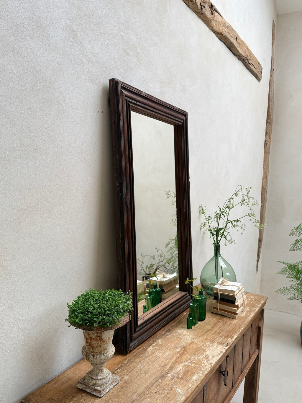 Antique Wooden Mirror with Original Dark Frame | Anki