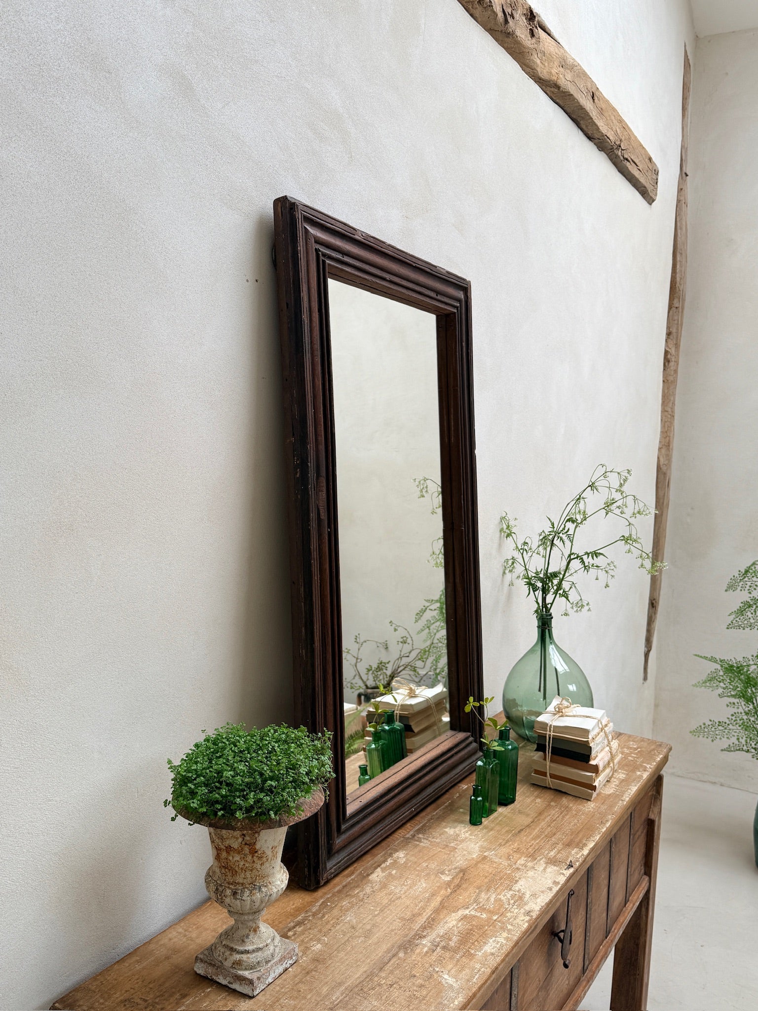 Antique Wooden Mirror with Original Dark Frame | Anki