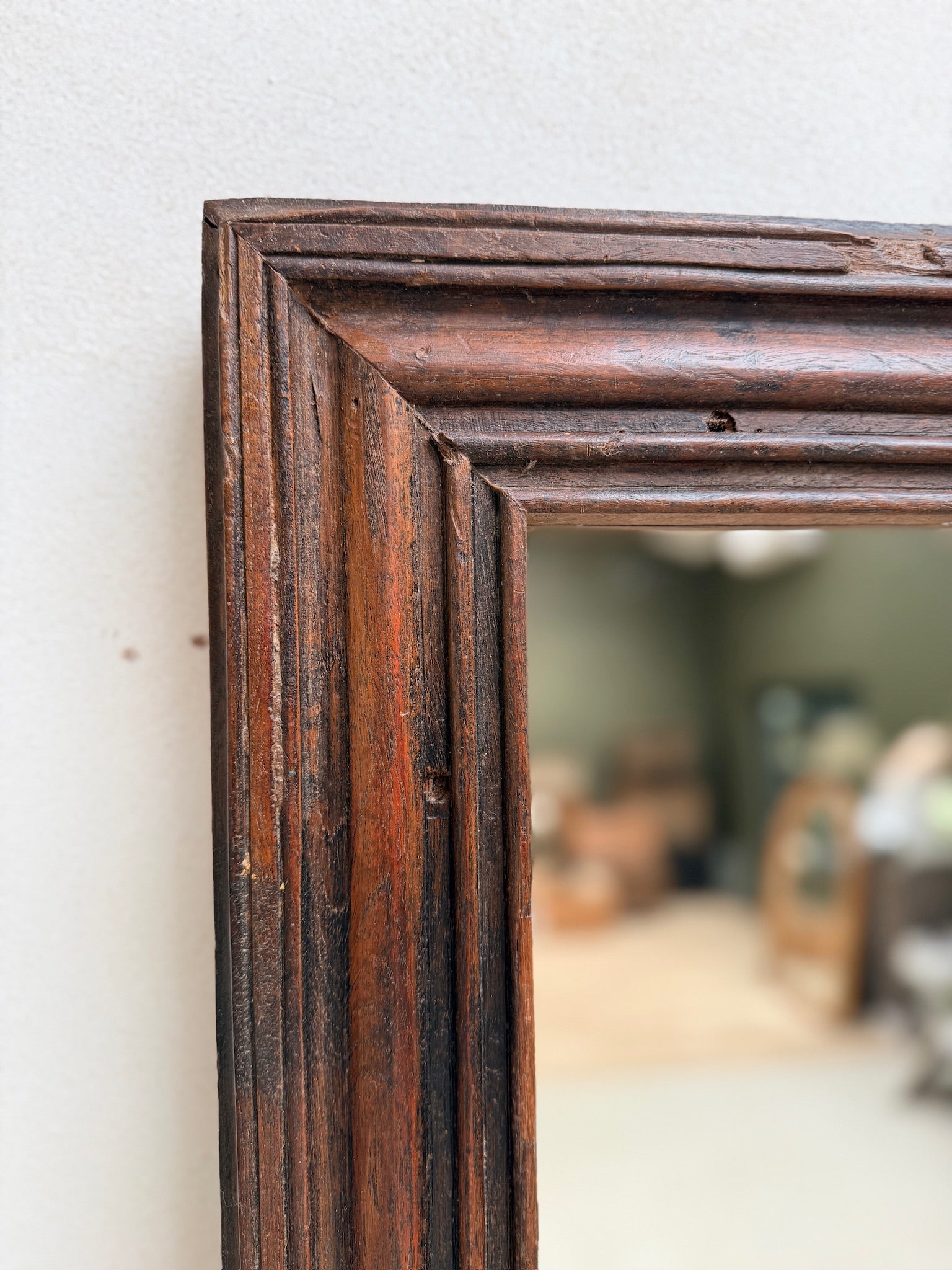 Antique Wooden Mirror with Original Dark Frame | Anki
