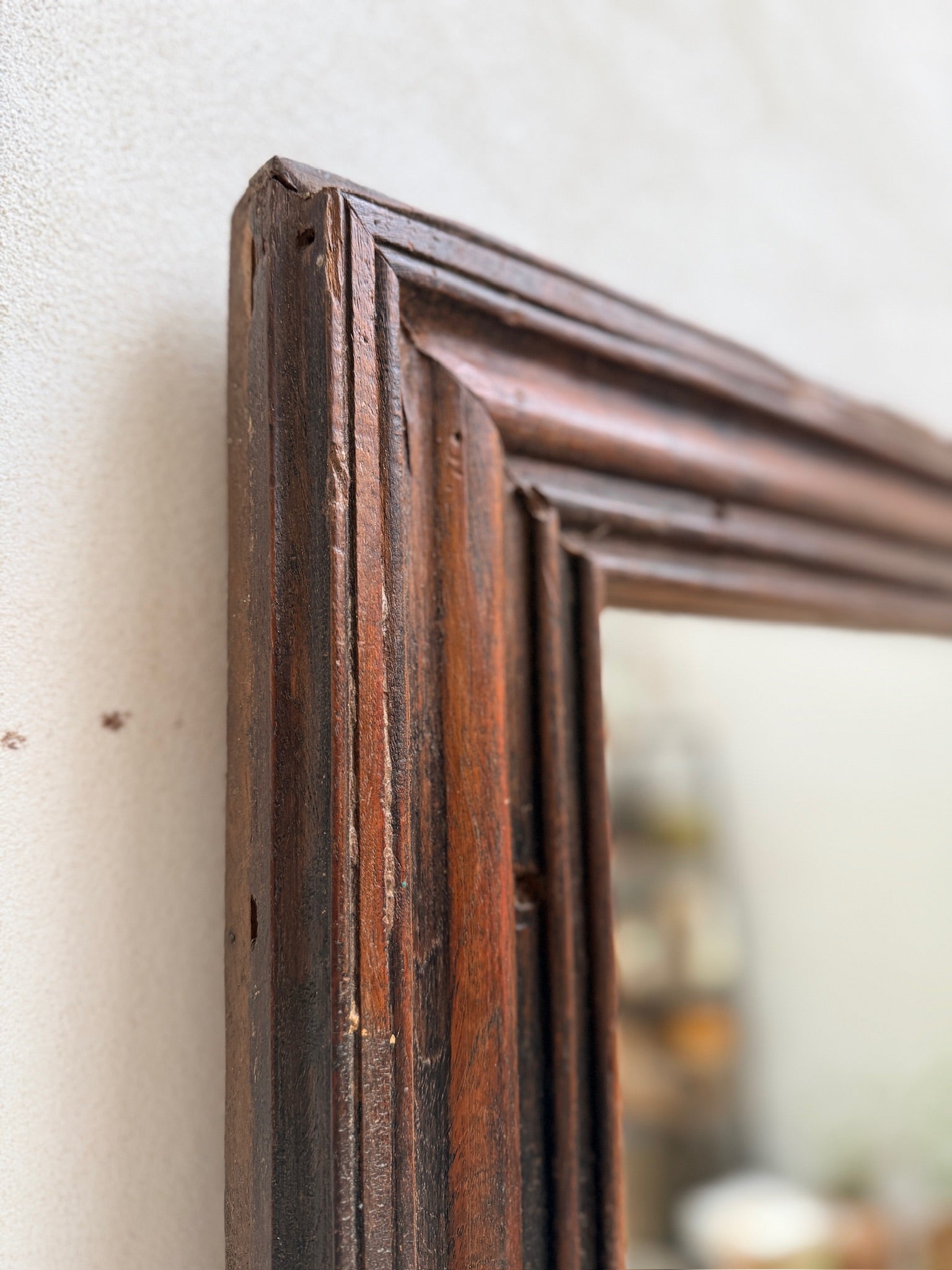 Antique Wooden Mirror with Original Dark Frame | Anki