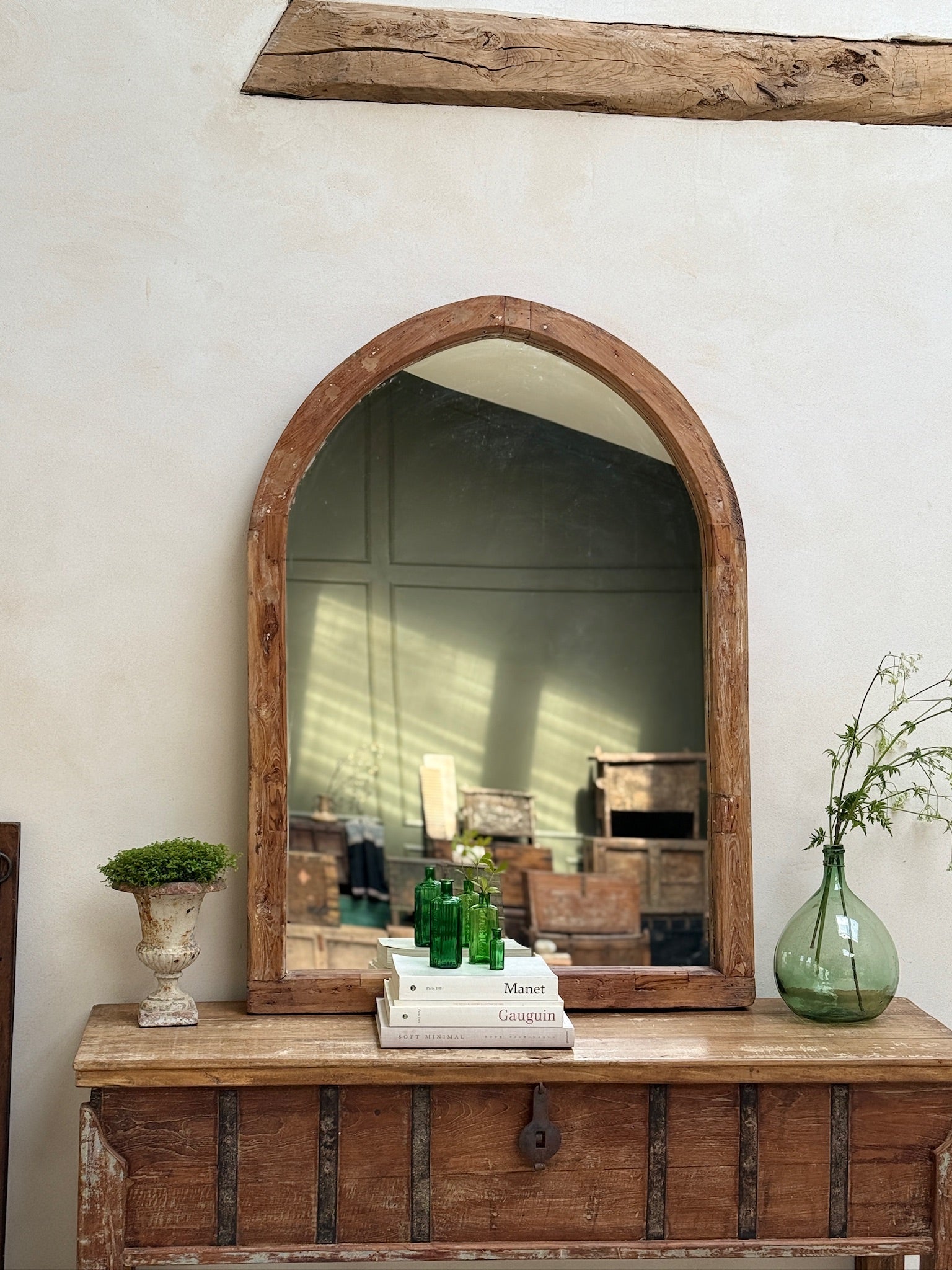 Reclaimed Wooden Arched Wall Mirror | Zoya