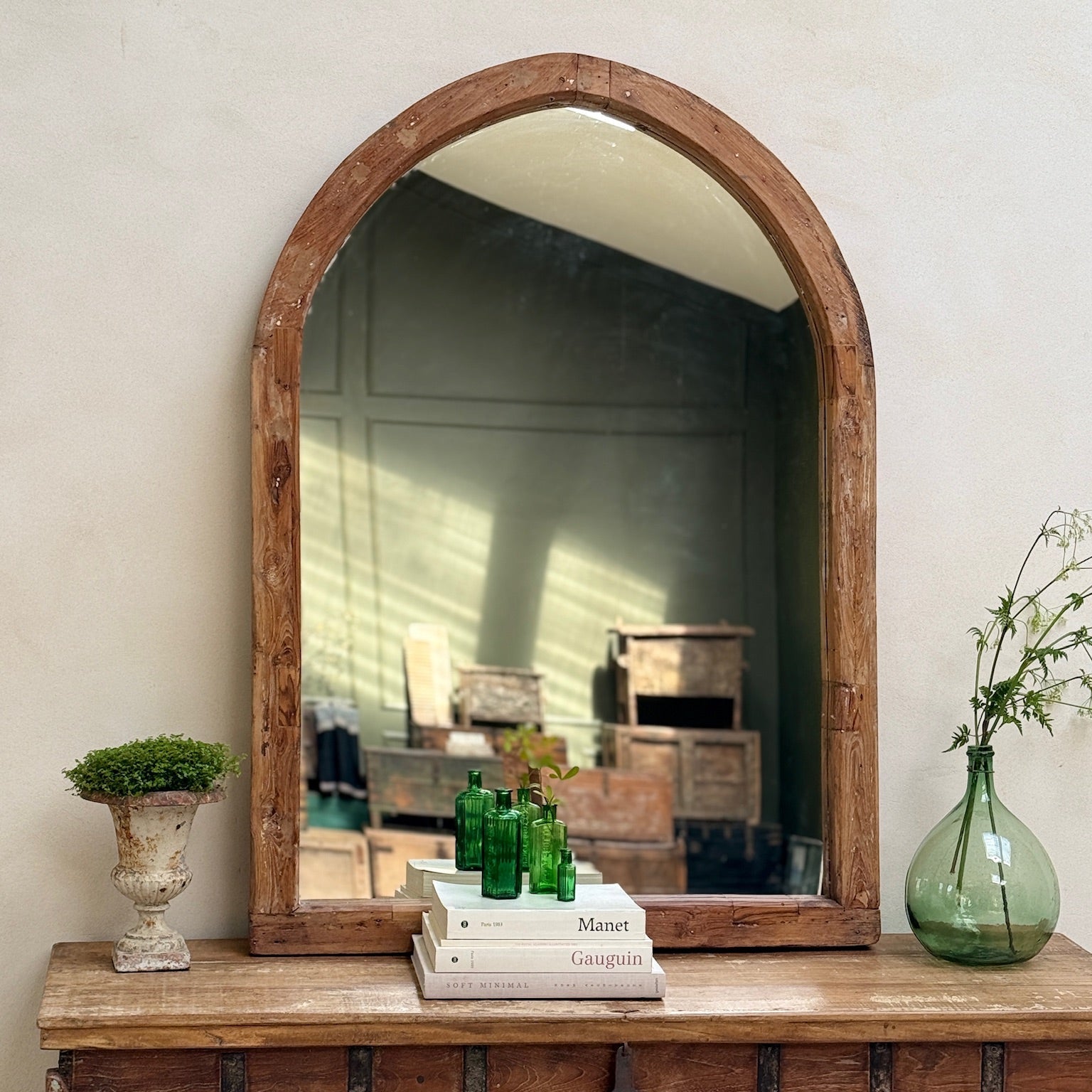 Reclaimed Wooden Arched Wall Mirror | Zoya