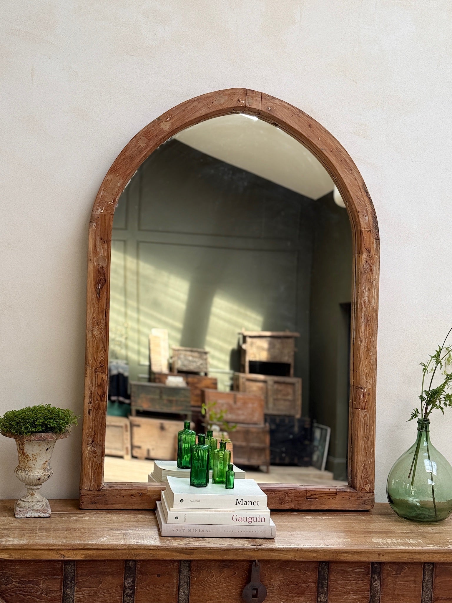 Reclaimed Wooden Arched Wall Mirror | Zoya