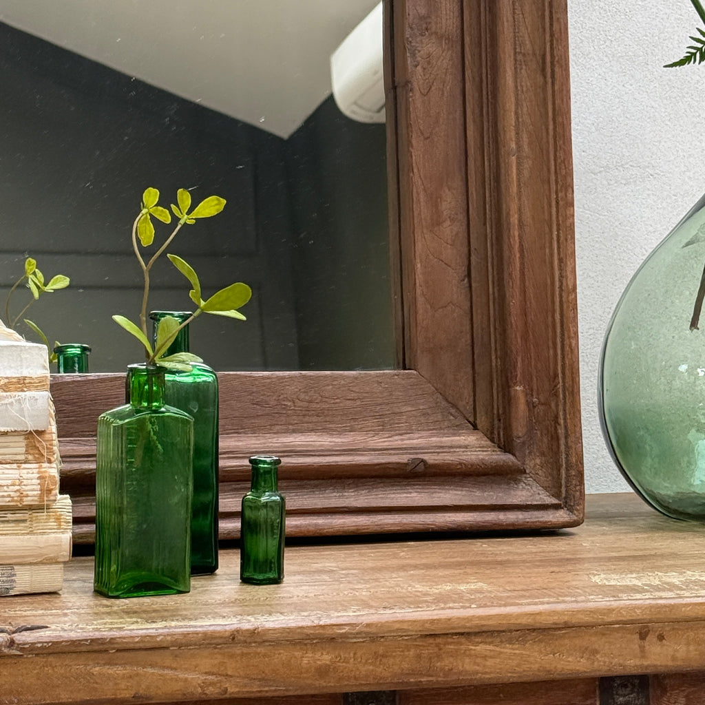 Antique Rustic Wooden Wall Mirror | Priya