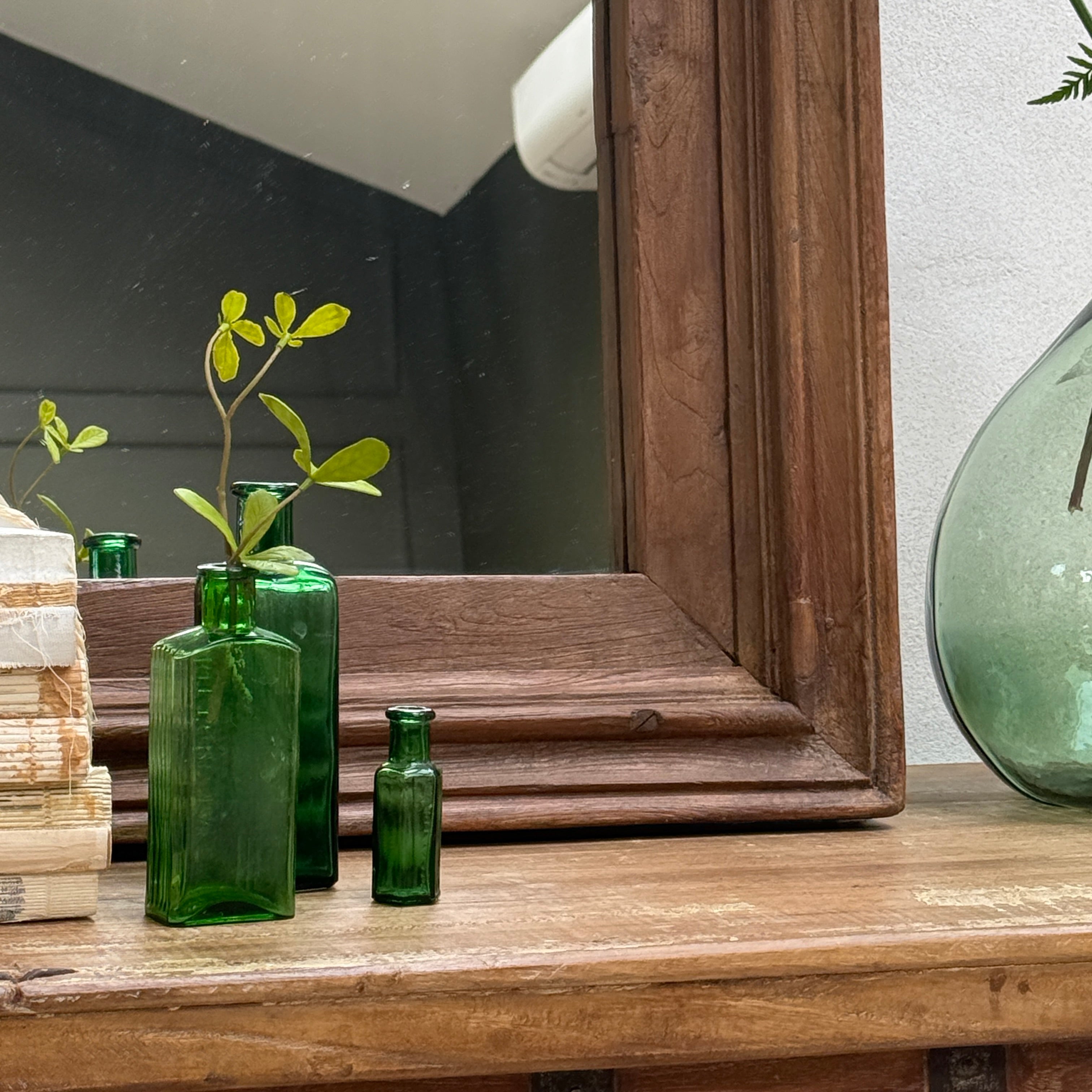Antique Rustic Wooden Wall Mirror | Priya