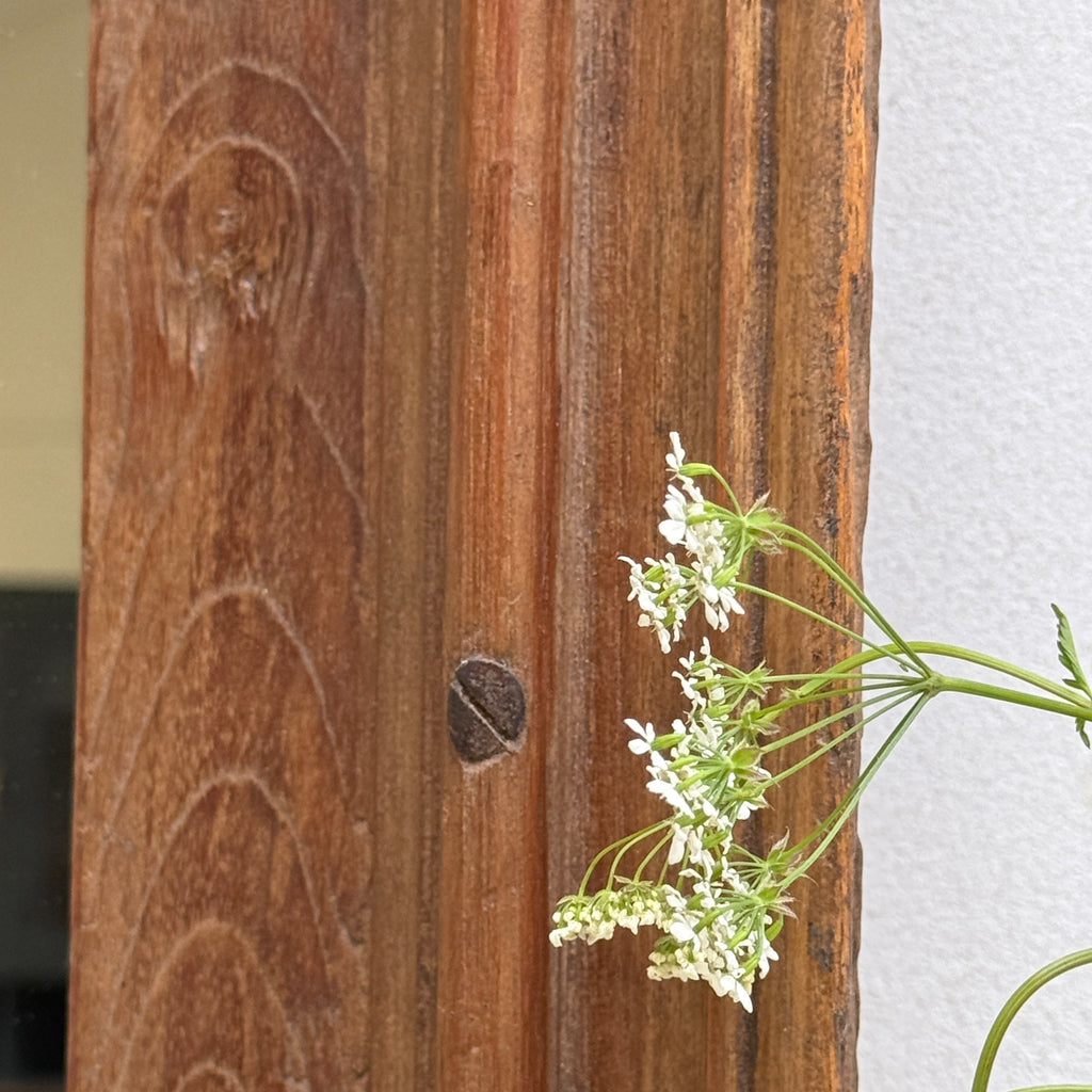 Antique Rustic Wooden Wall Mirror | Priya