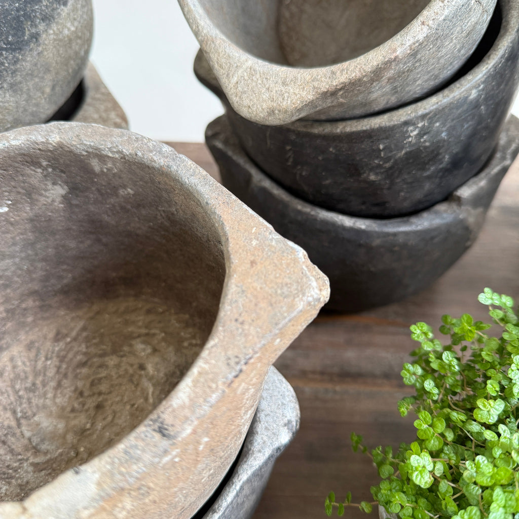 Antique Indian Stone Mortar Bowl