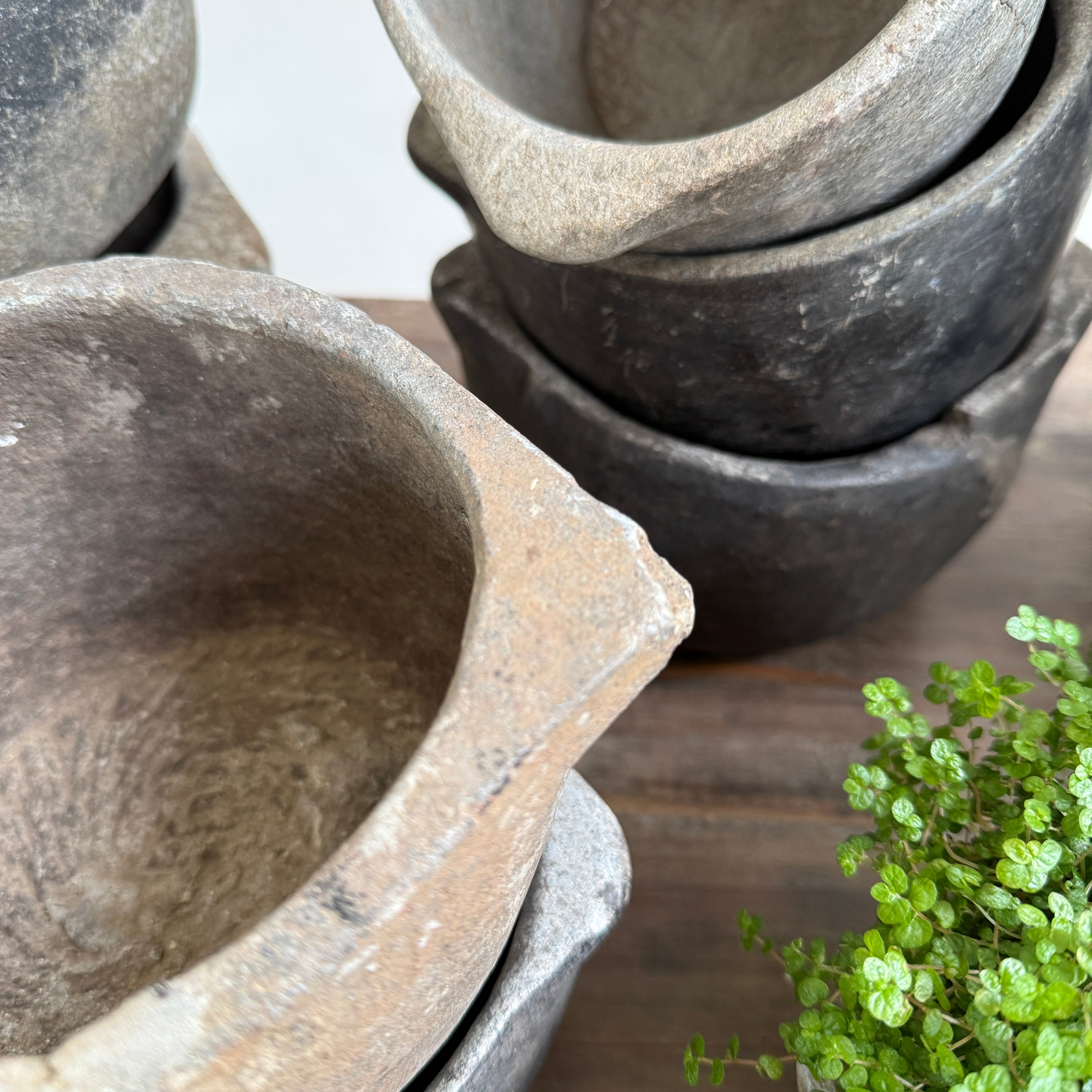 Antique Indian Stone Mortar Bowl