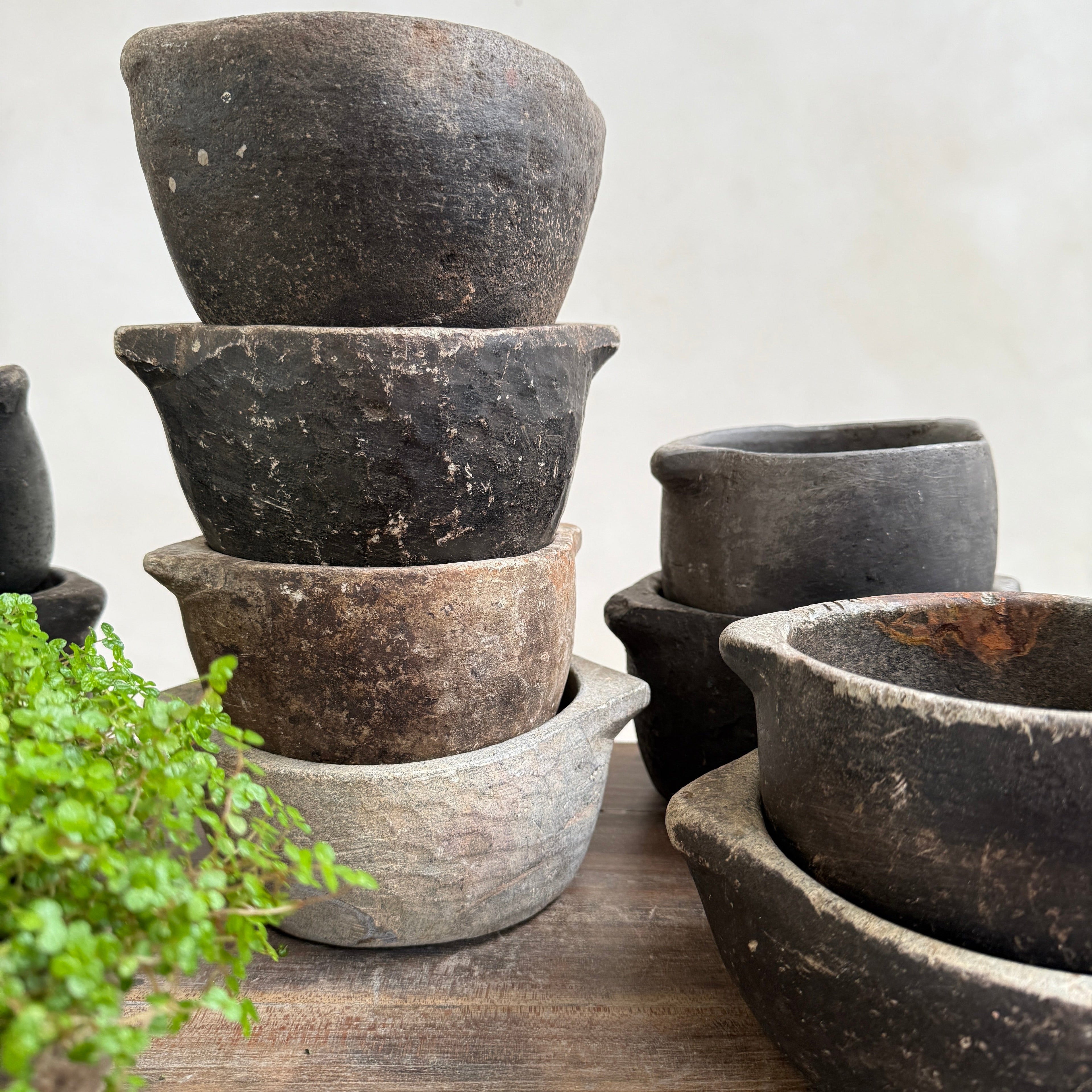 Antique Indian Stone Mortar Bowl