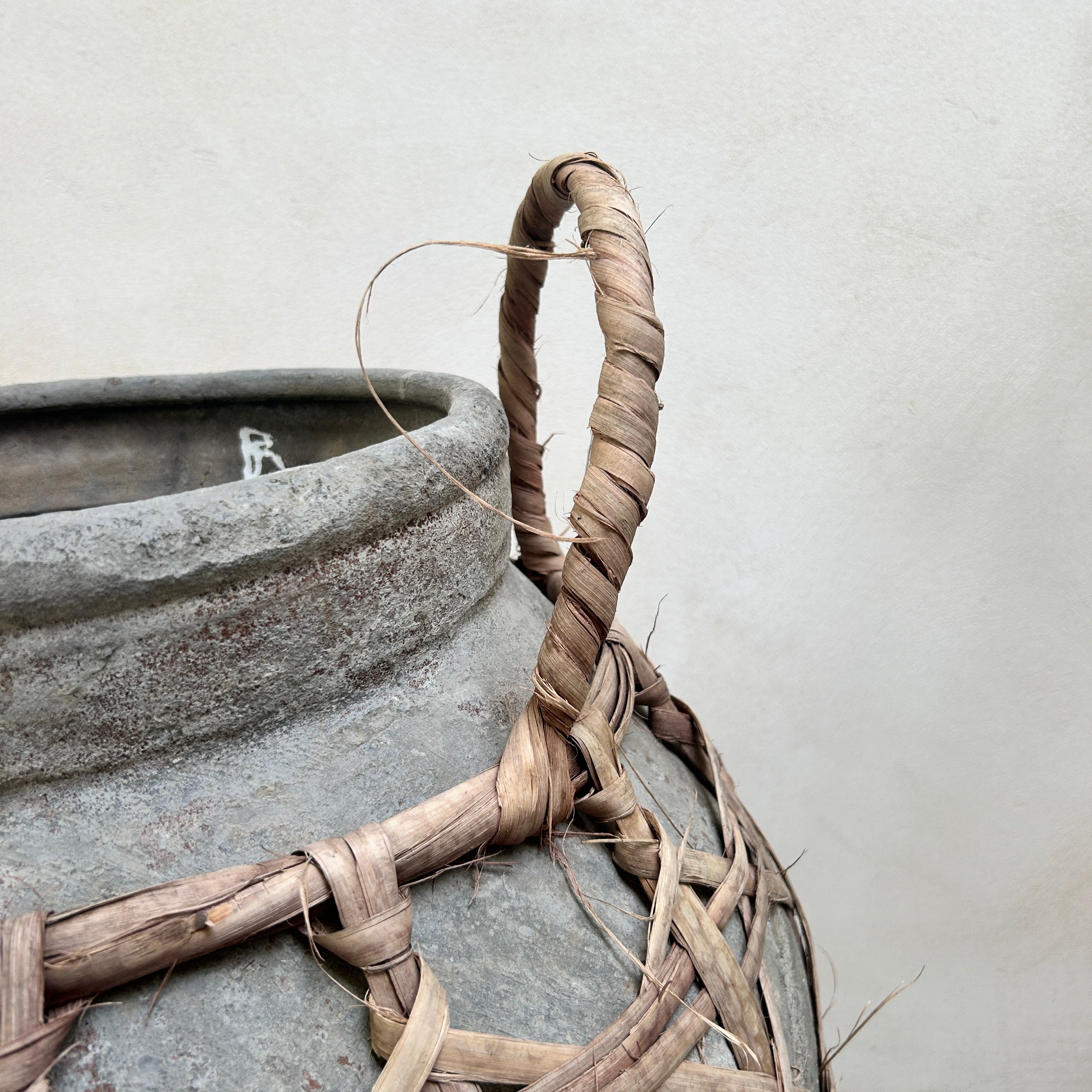 Large clay raffia antique Sabu Sumba water pots