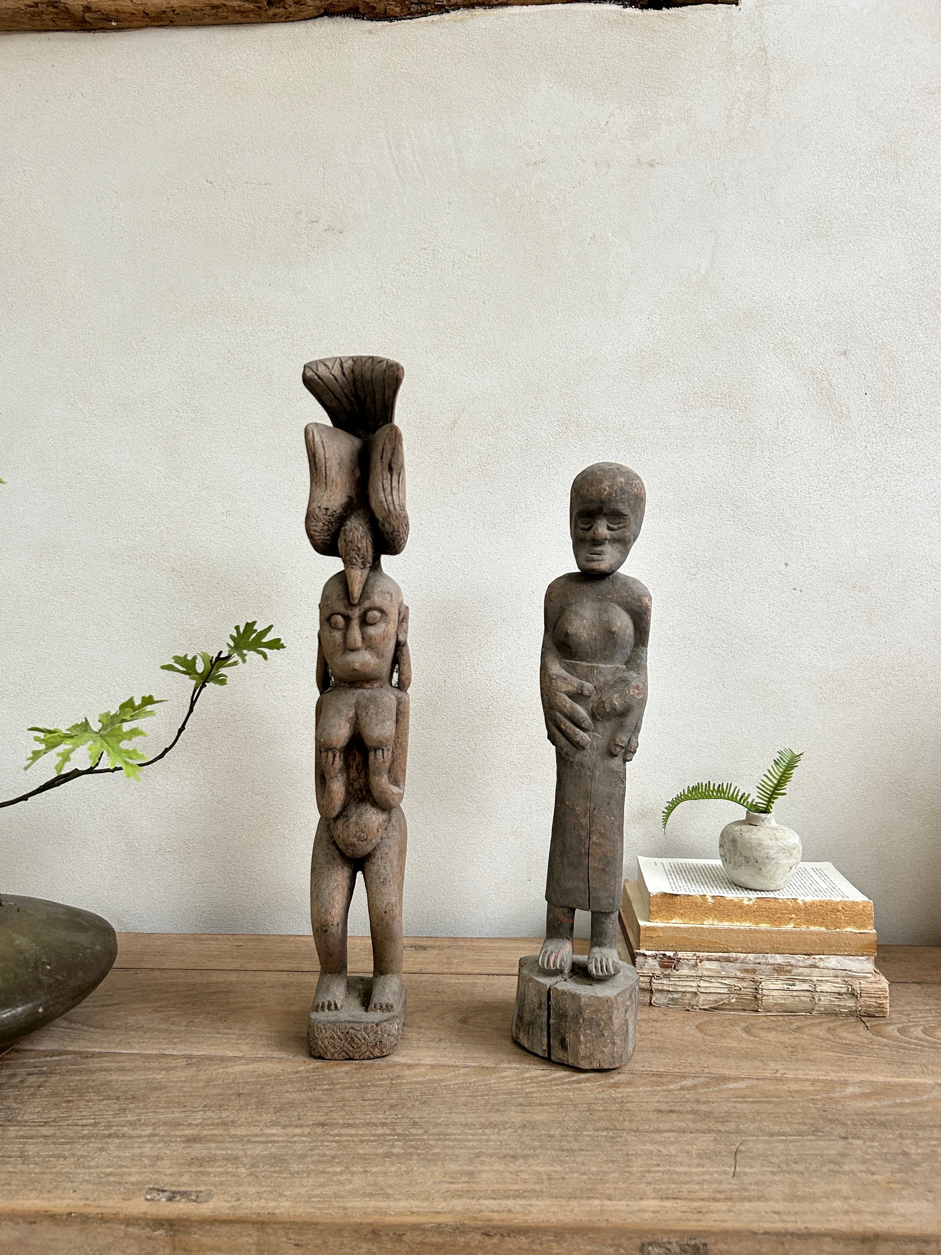 Large wooden antique sumba statues | Wayan