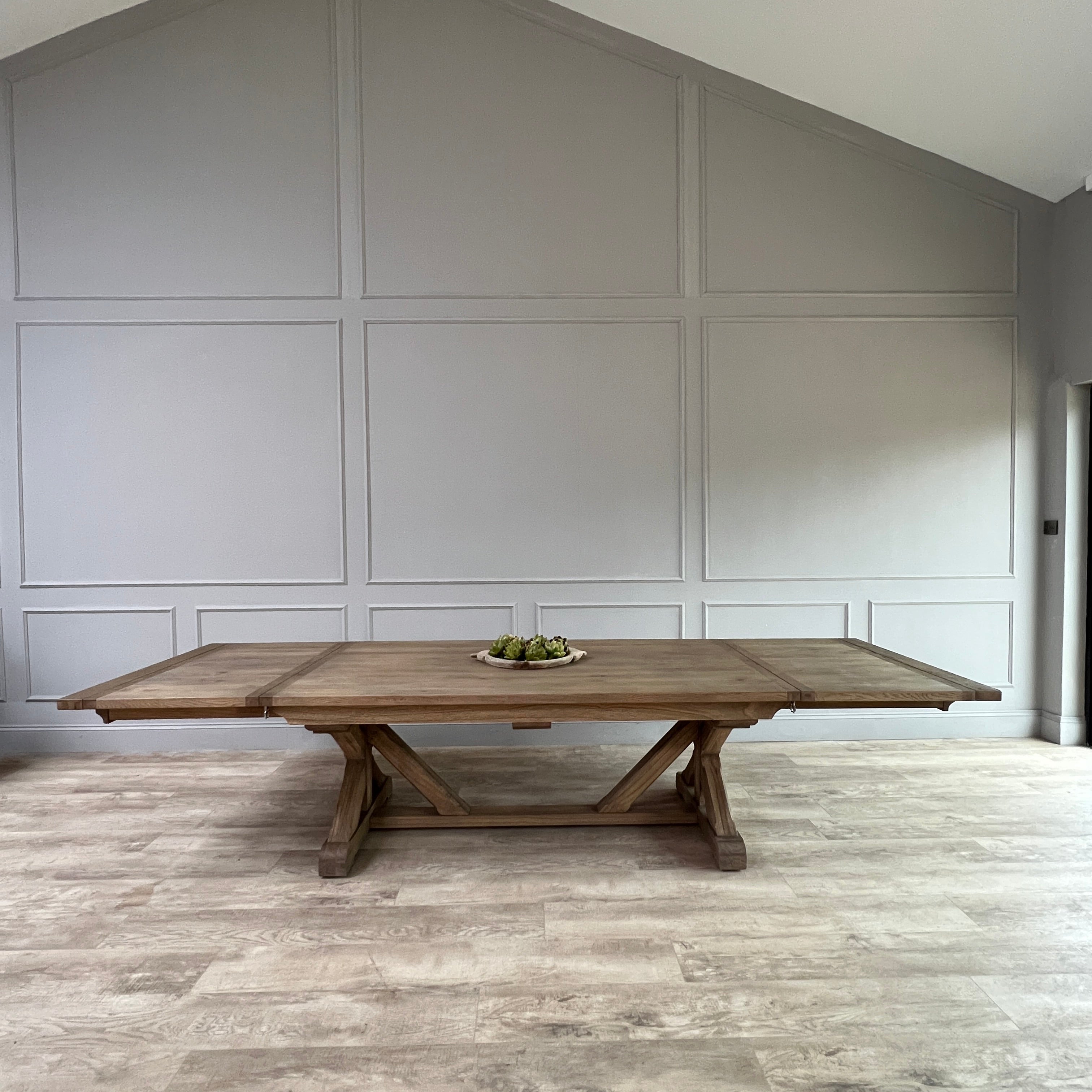 Reclaimed Oak Extending Dining Table
