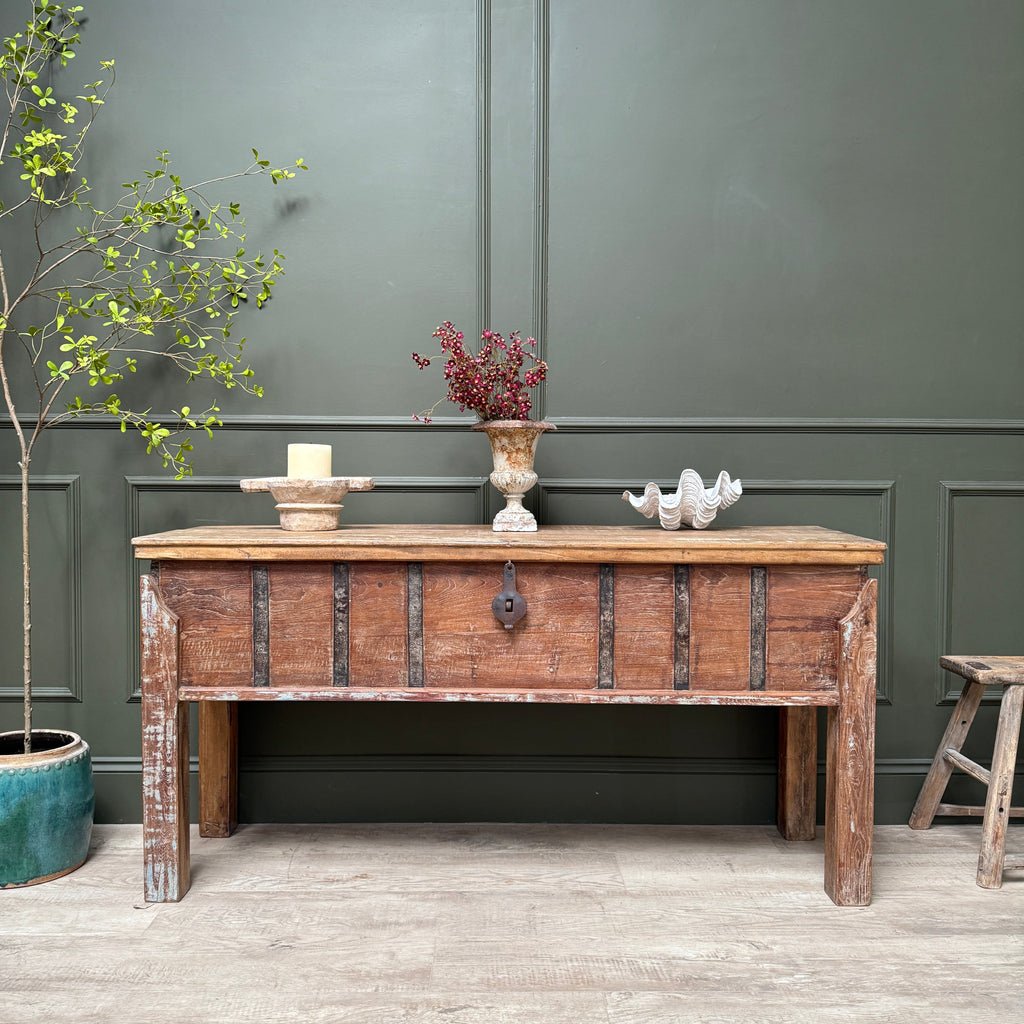 Reclaimed Teak Lift-Top Console Table | Heidi