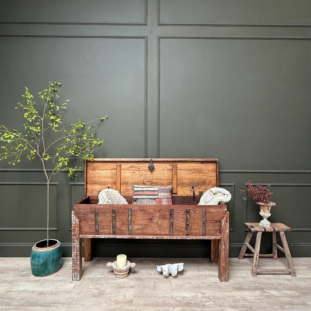 Reclaimed Teak Lift-Top Console Table | Heidi