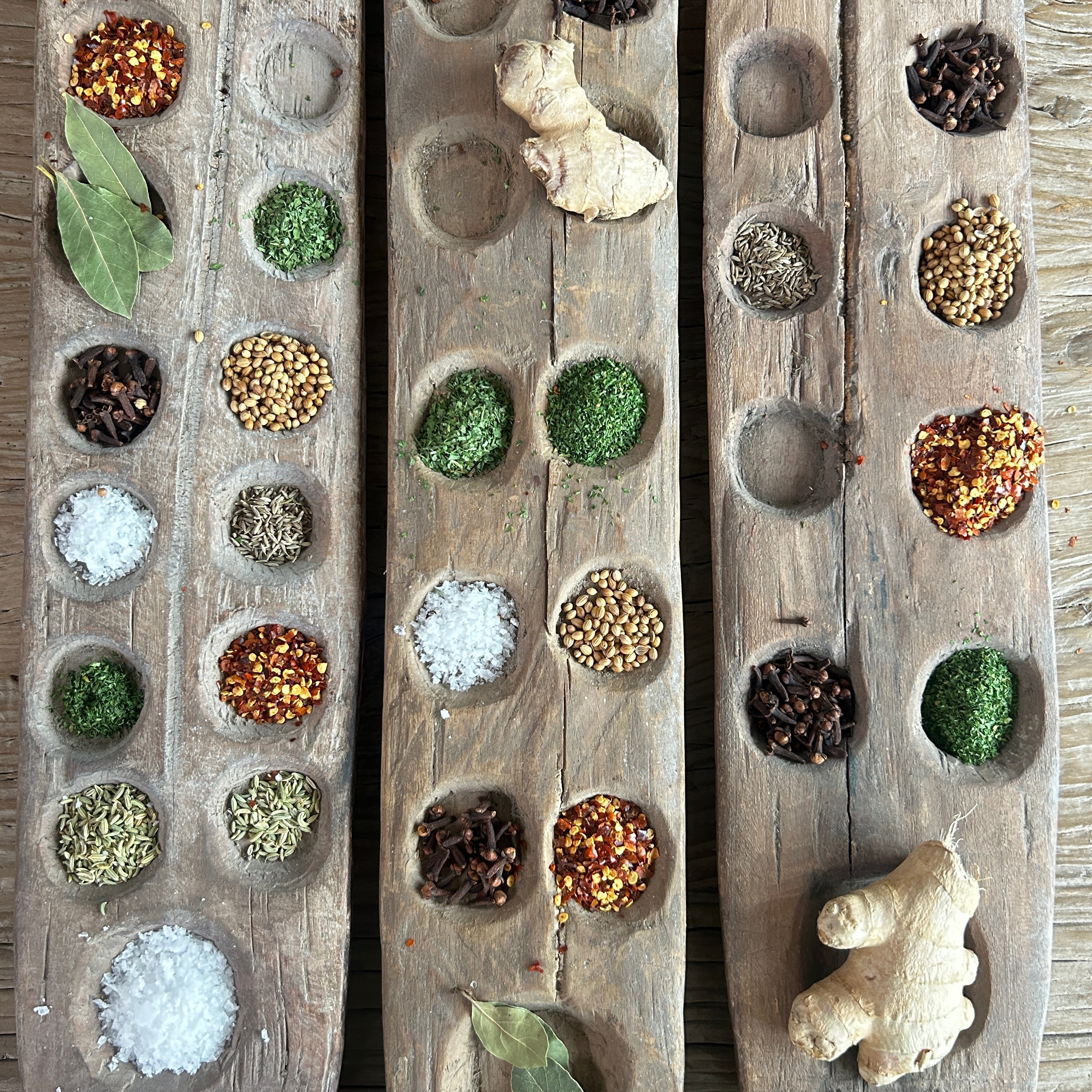 Rustic Antique Wooden Boat Spice Tray | Basuki