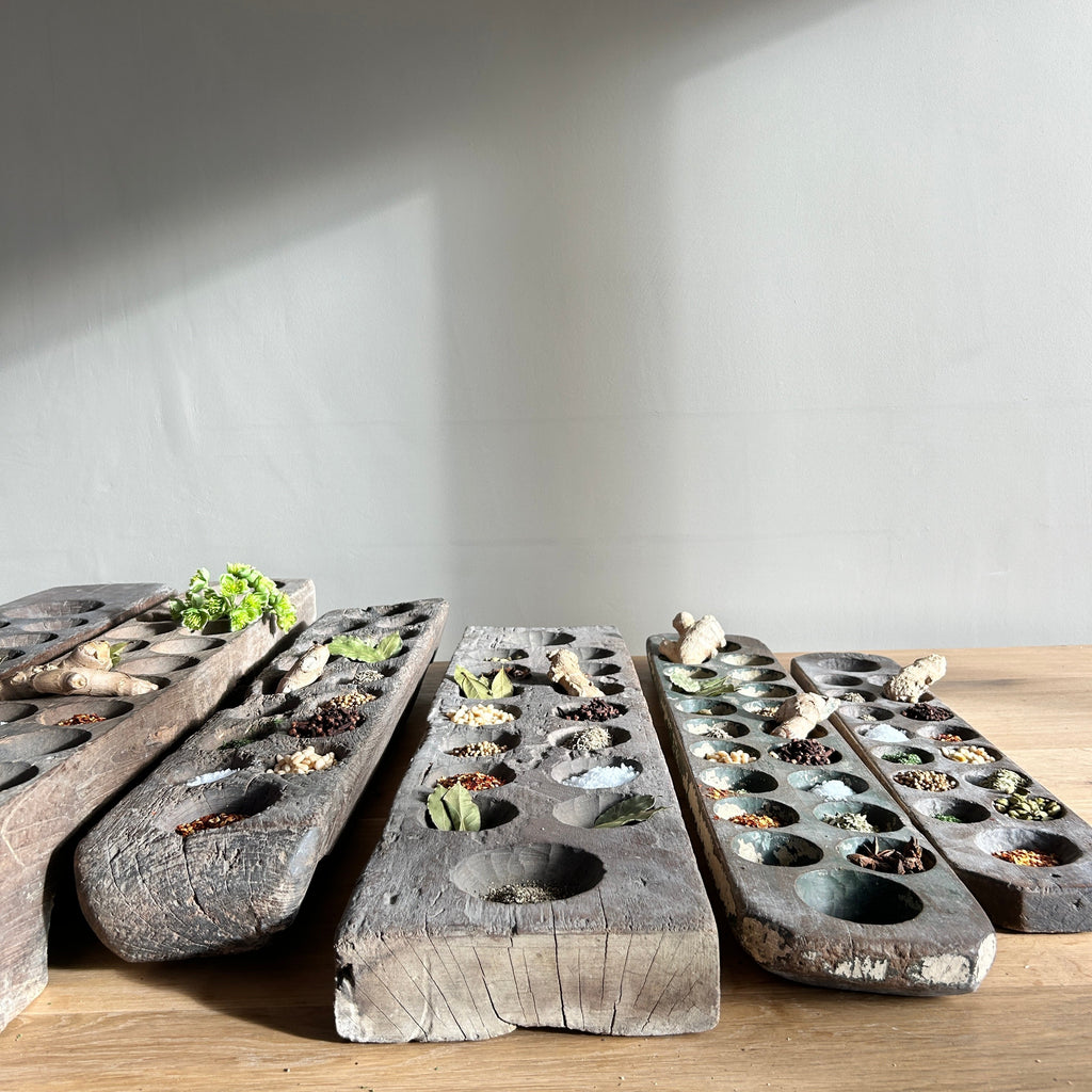 Rustic Antique Wooden Spice Trays