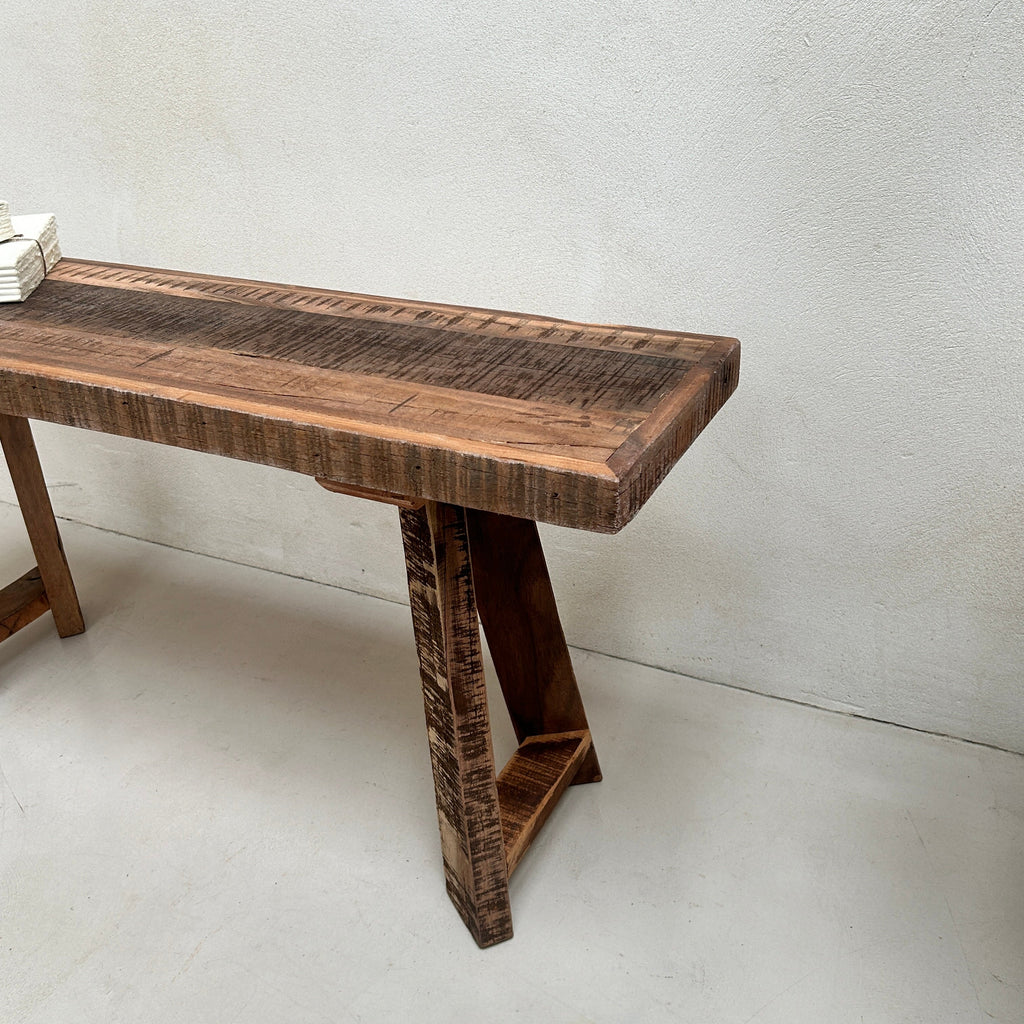 Rustic Reclaimed wood Utility Bench Cornwall