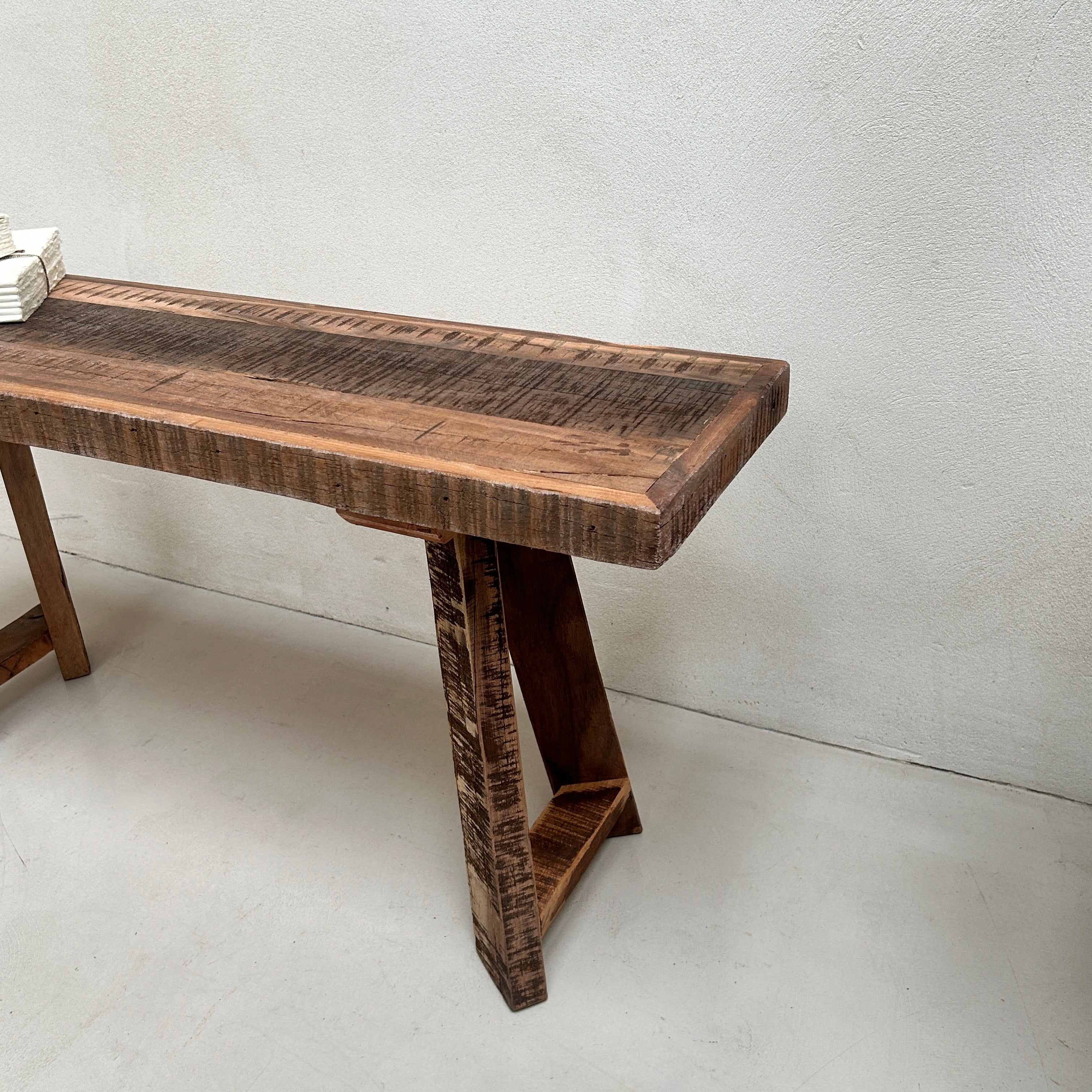 Rustic Reclaimed wood Utility Bench Cornwall