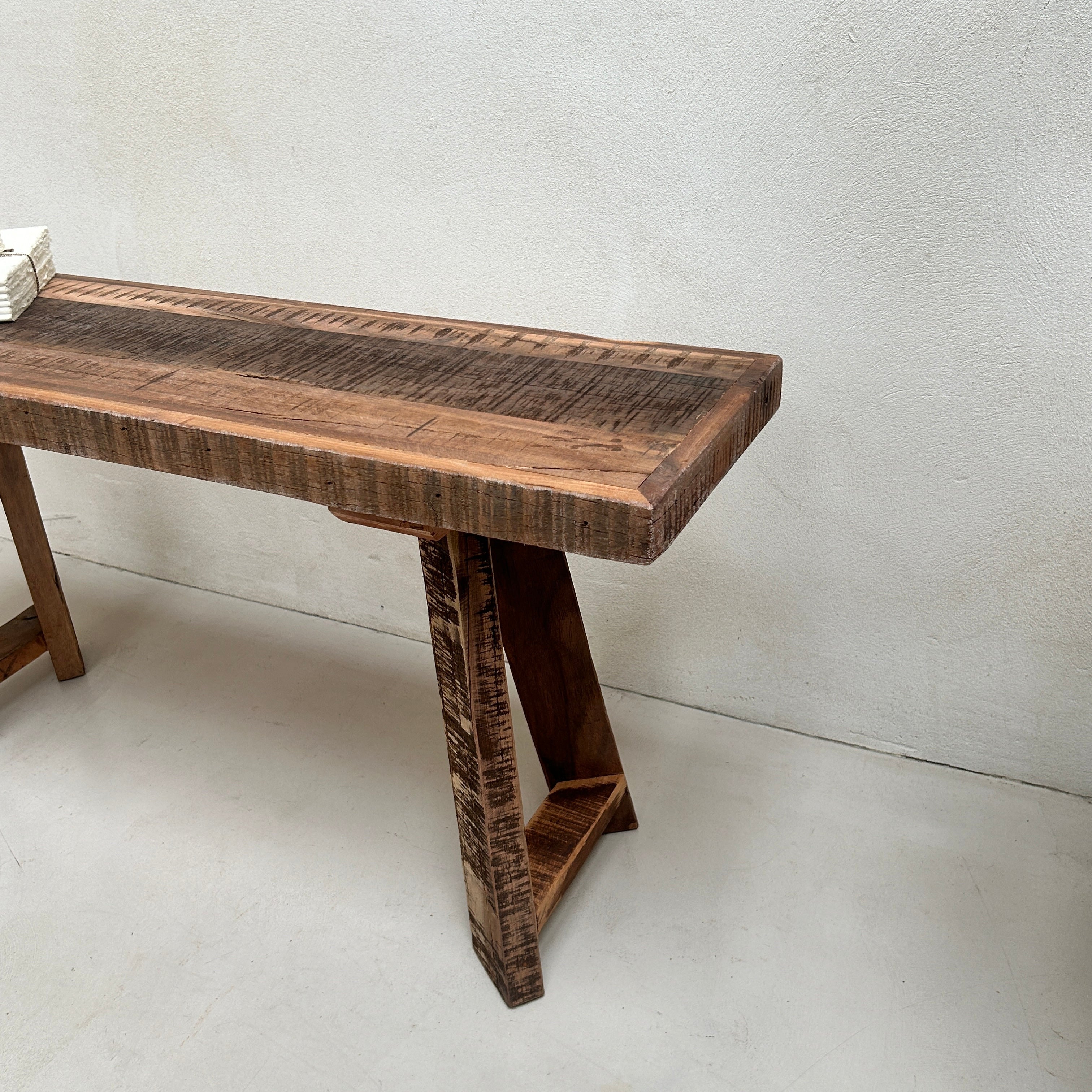 Rustic Reclaimed wood Utility Bench Cornwall