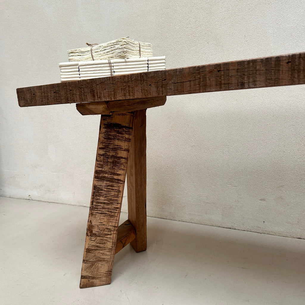 Rustic Reclaimed wood Utility Bench Cornwall