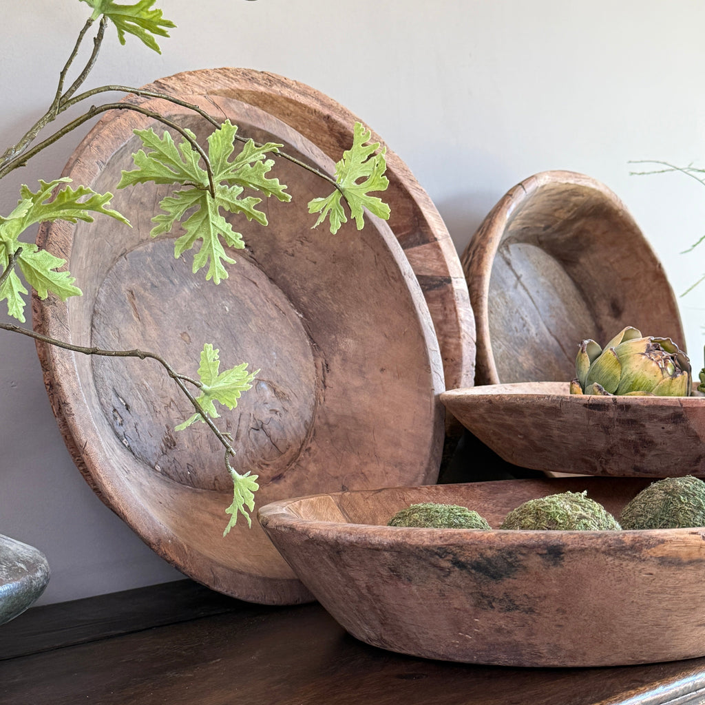 Rustic Vintage Wooden Bowl