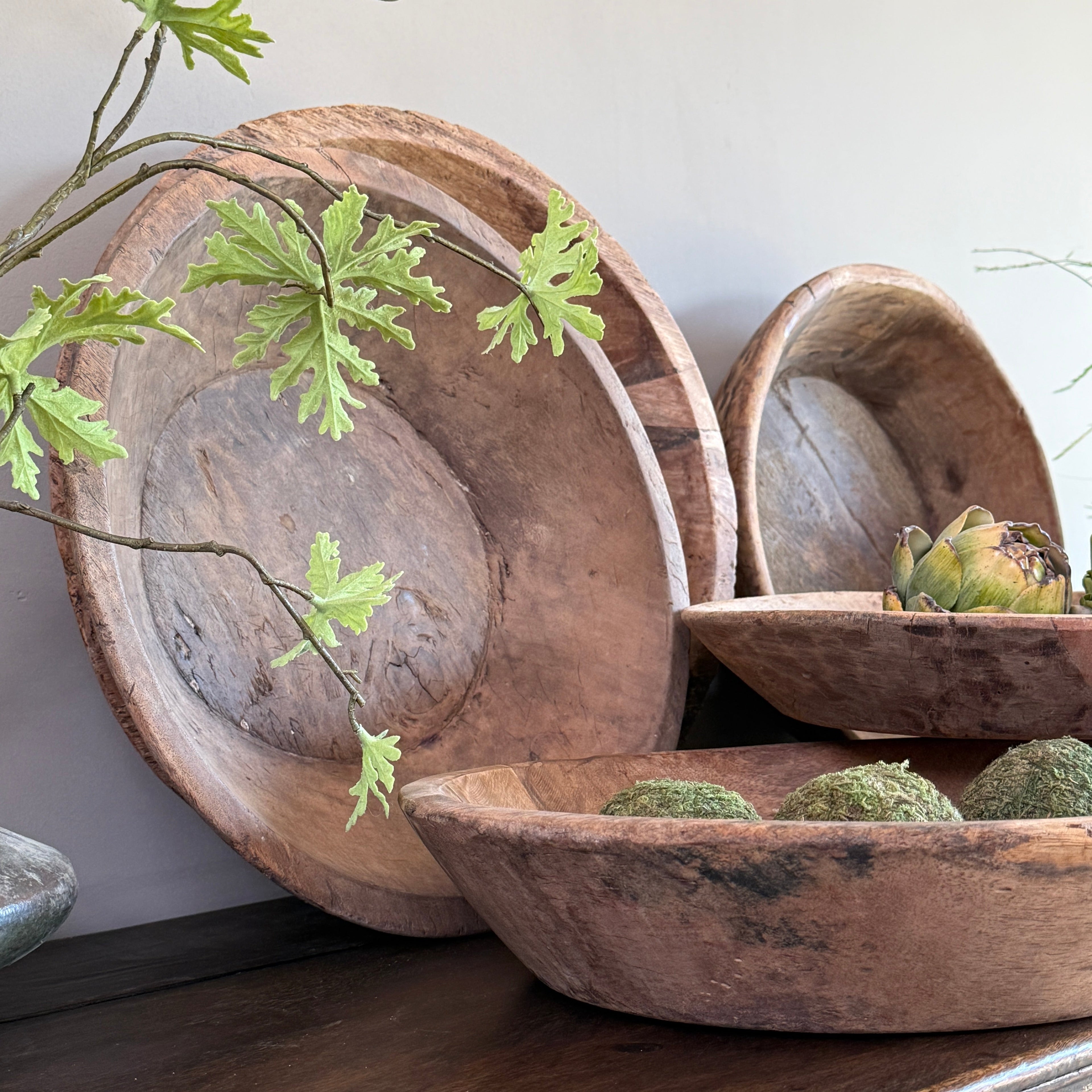 Rustic Vintage Wooden Bowl