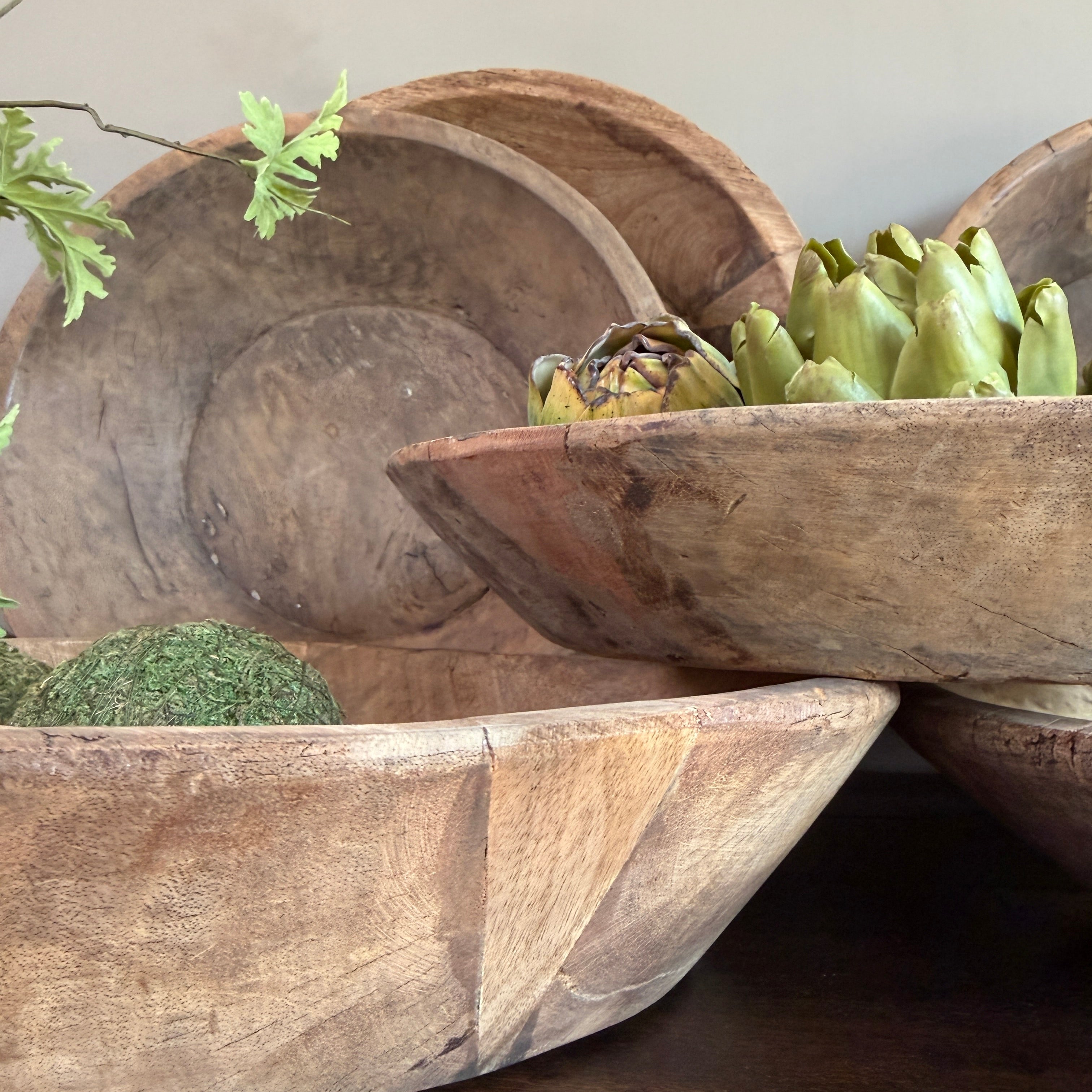 Rustic Vintage Wooden Bowl