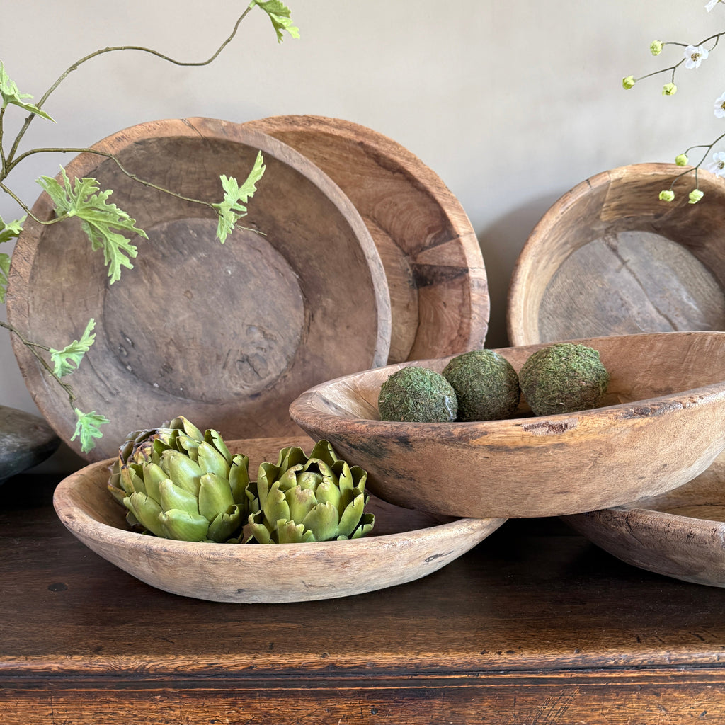 Rustic Vintage Wooden Bowl