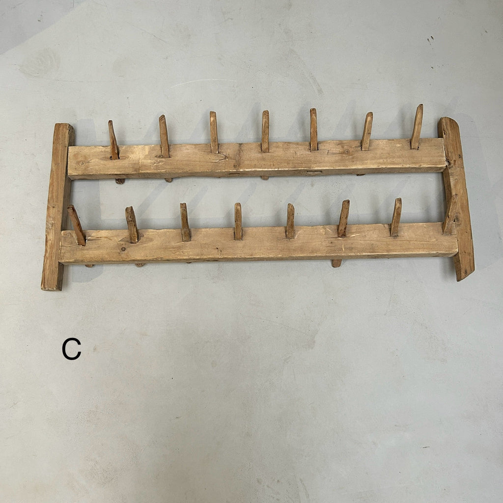 Small Antique Pale Timber Plough
