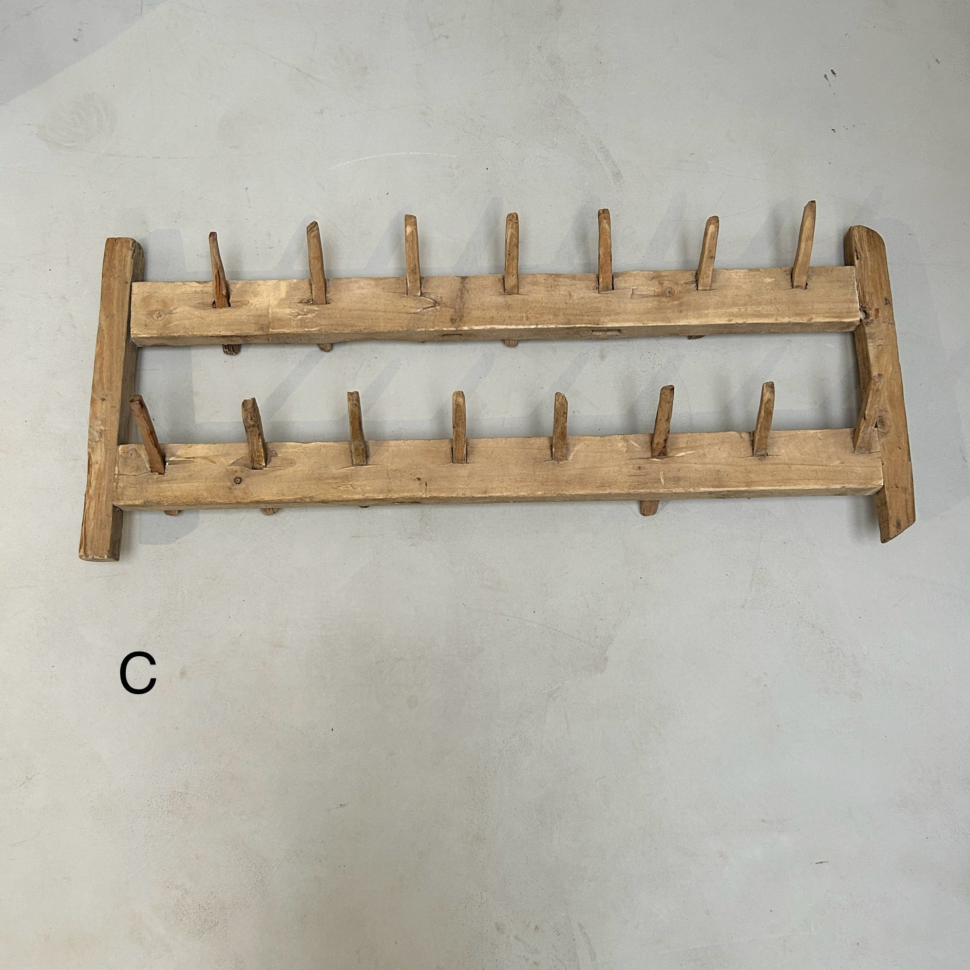 Small Antique Pale Timber Plough