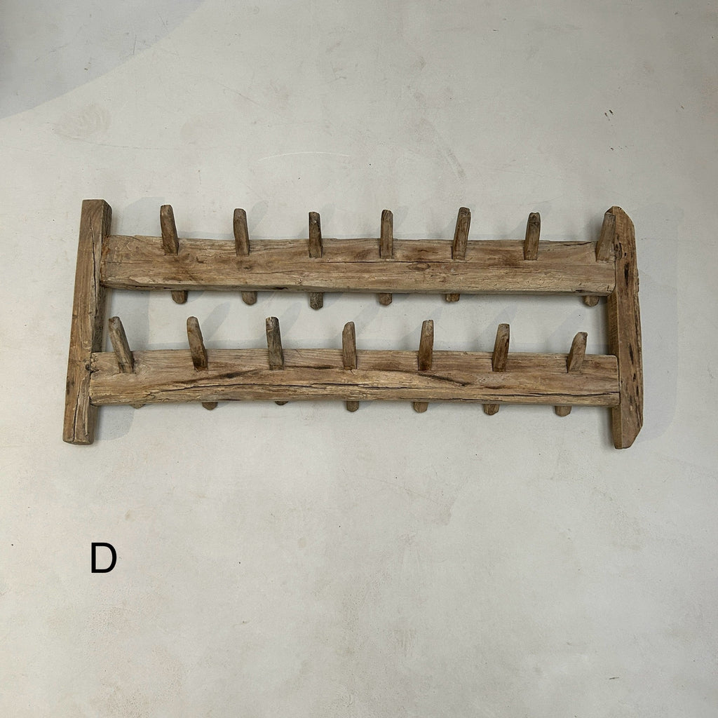 Small Antique Pale Timber Plough