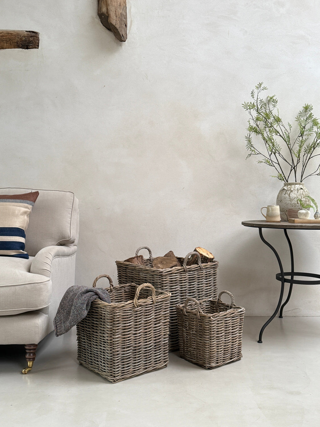 Square Log Baskets